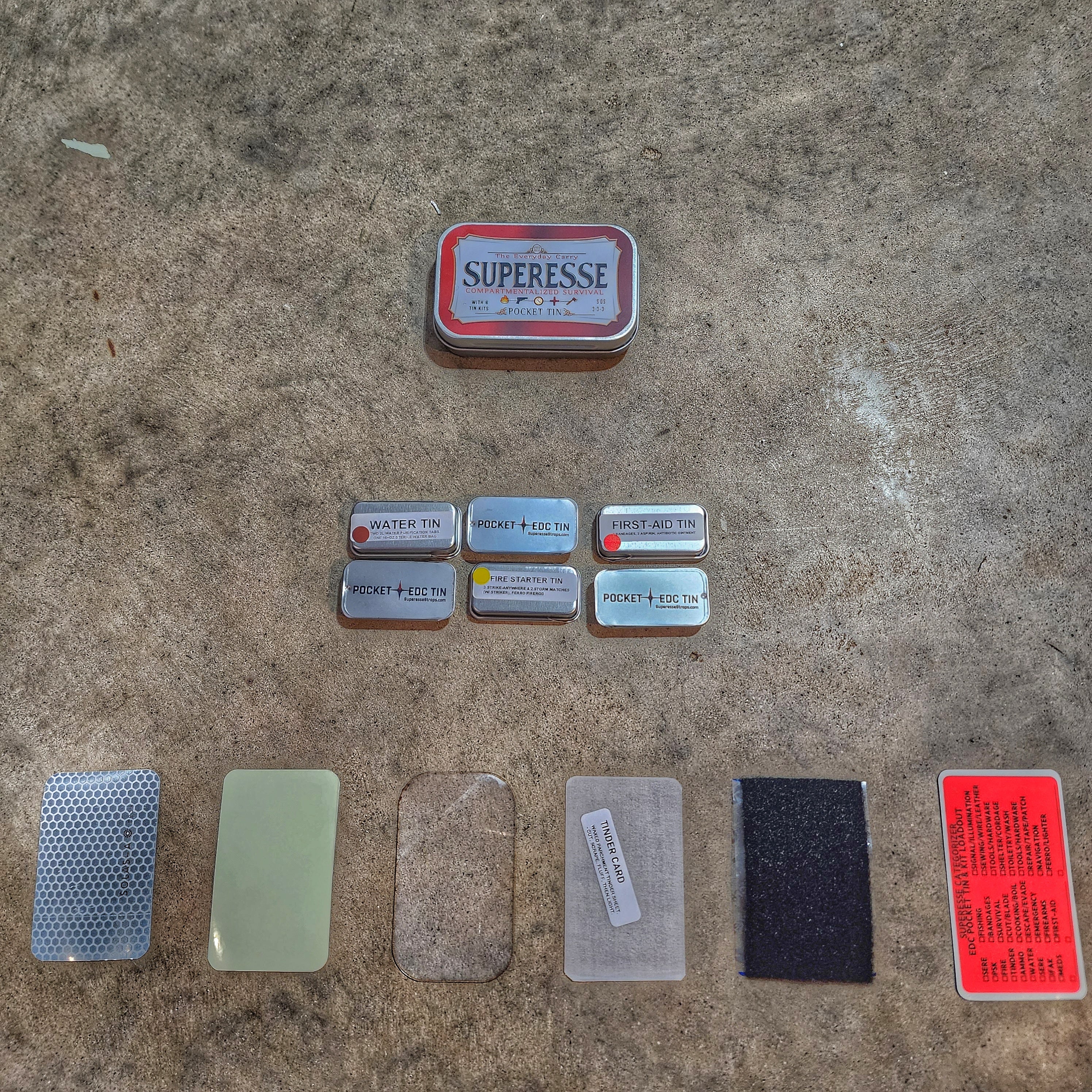 EDC Pocket Tin - Compartmentalized Survival Kits