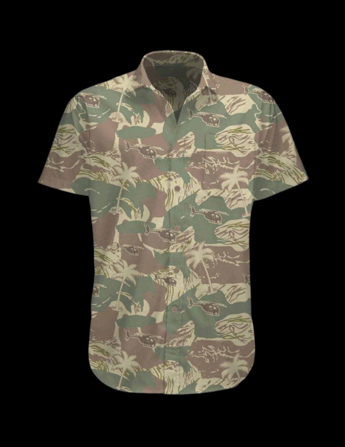 Camisa con botones y pinceladas