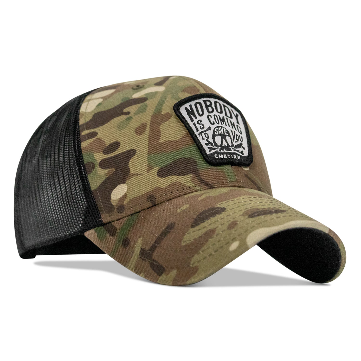 Niemand wird dich retten Totenkopf-Aufnäher Snapback-Cap