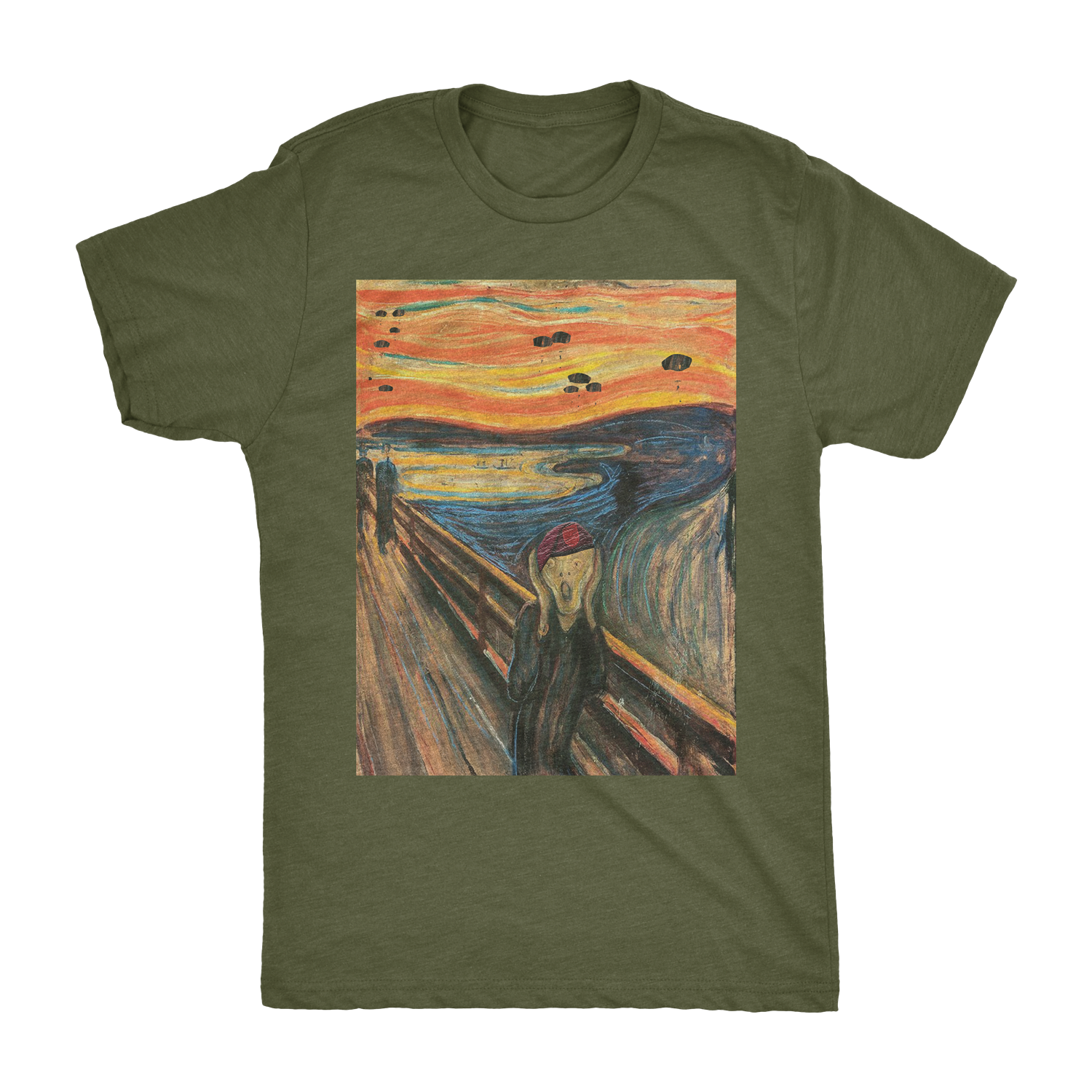 Screaming Airborne Man Athletic Shirt