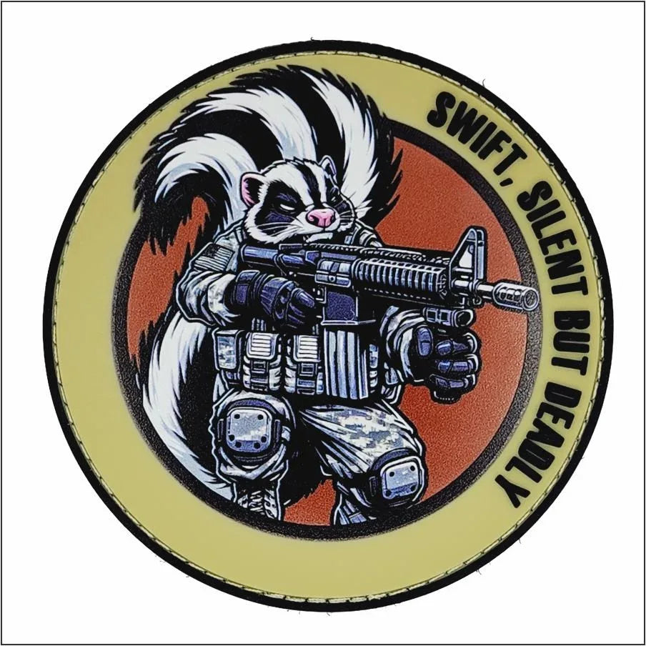 "Street Cat Collection" Patch 4 - "Swift, Silent But Deadly" - Taktisches Stinktier - 4" PVC/Sublimierter Patch