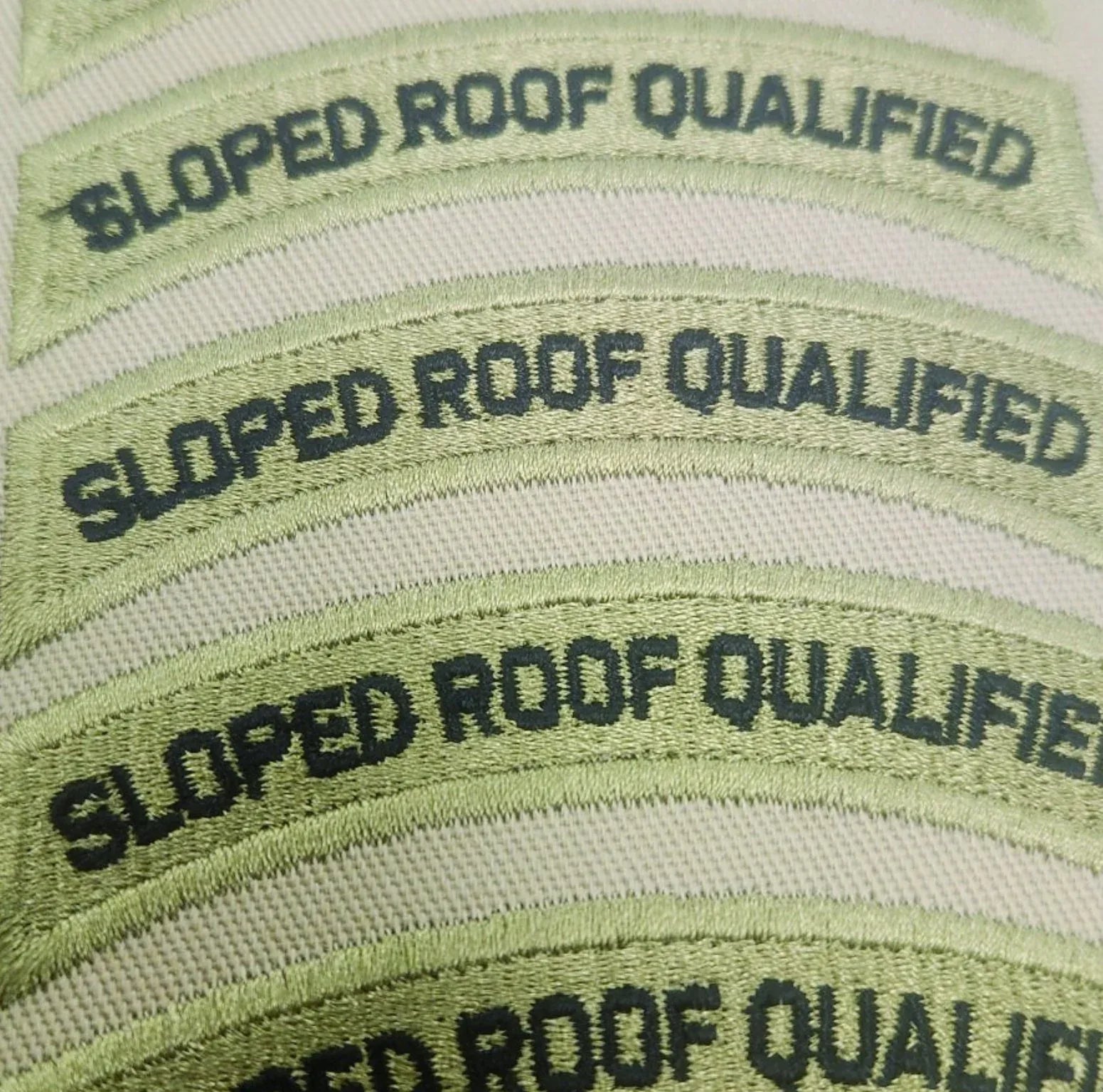 "SLOPED ROOF QUALIFIED" TAB TACTICAL MORALE PATCH