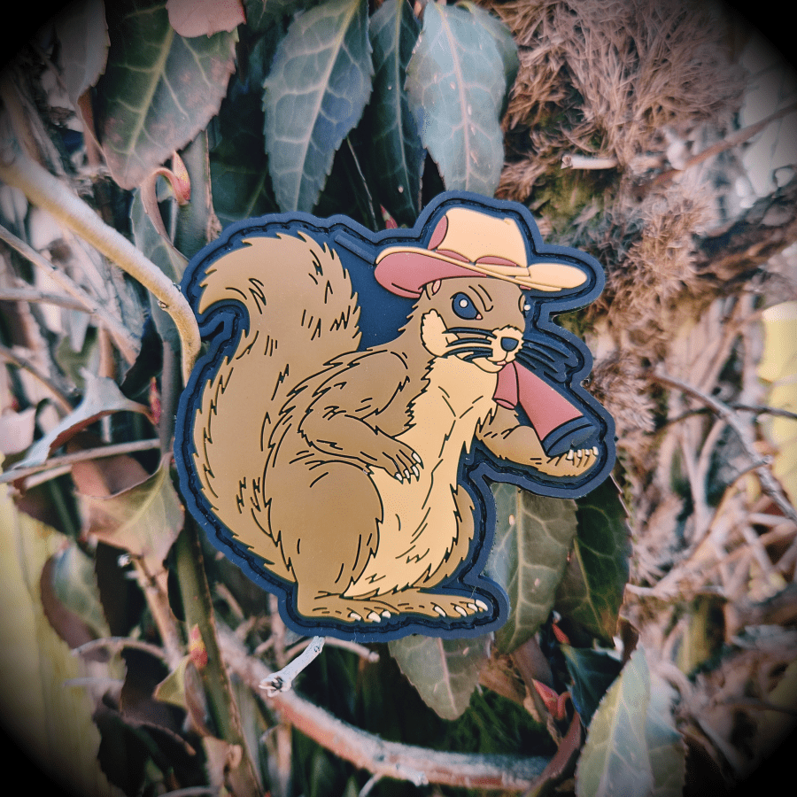 Bullseye Bucky the Squirrel - 3 Inch - PVC Patch