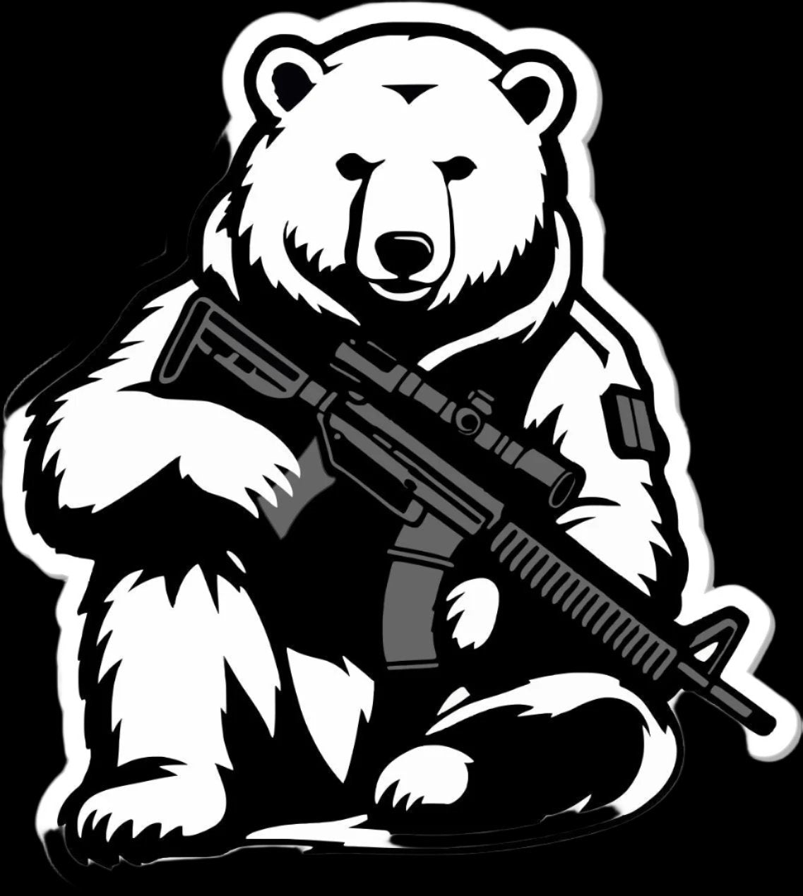 PEGATINA - Oso Polar Táctico - ¡Maestro de la guerra invernal!
