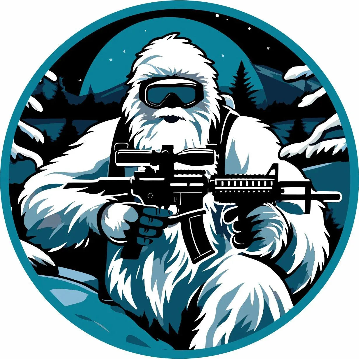 STICKER - Alpine Avenger Tactical Yeti: Master Mountain Warfare Certified!