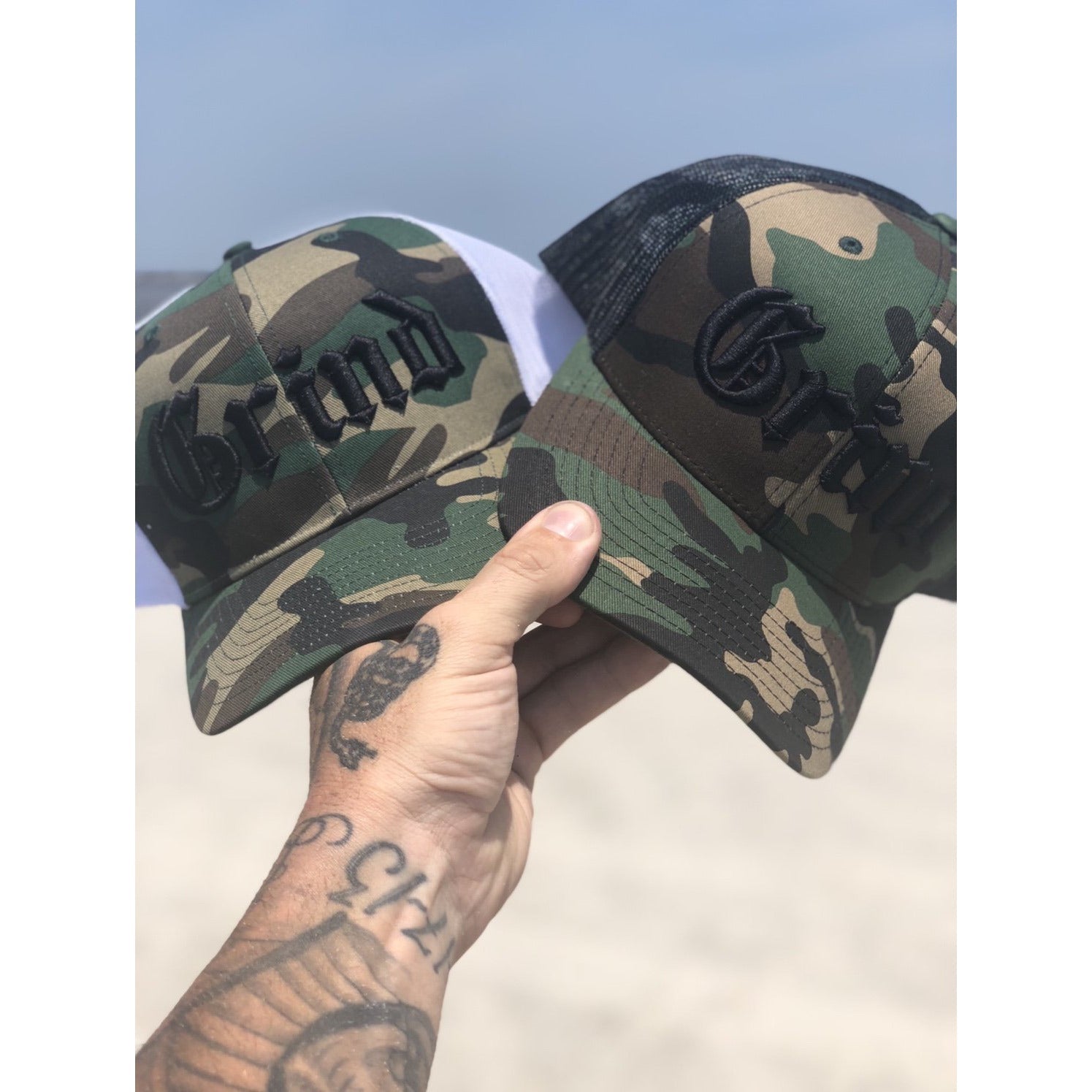 Camo Snapback 3D embroidered Trucker Caps