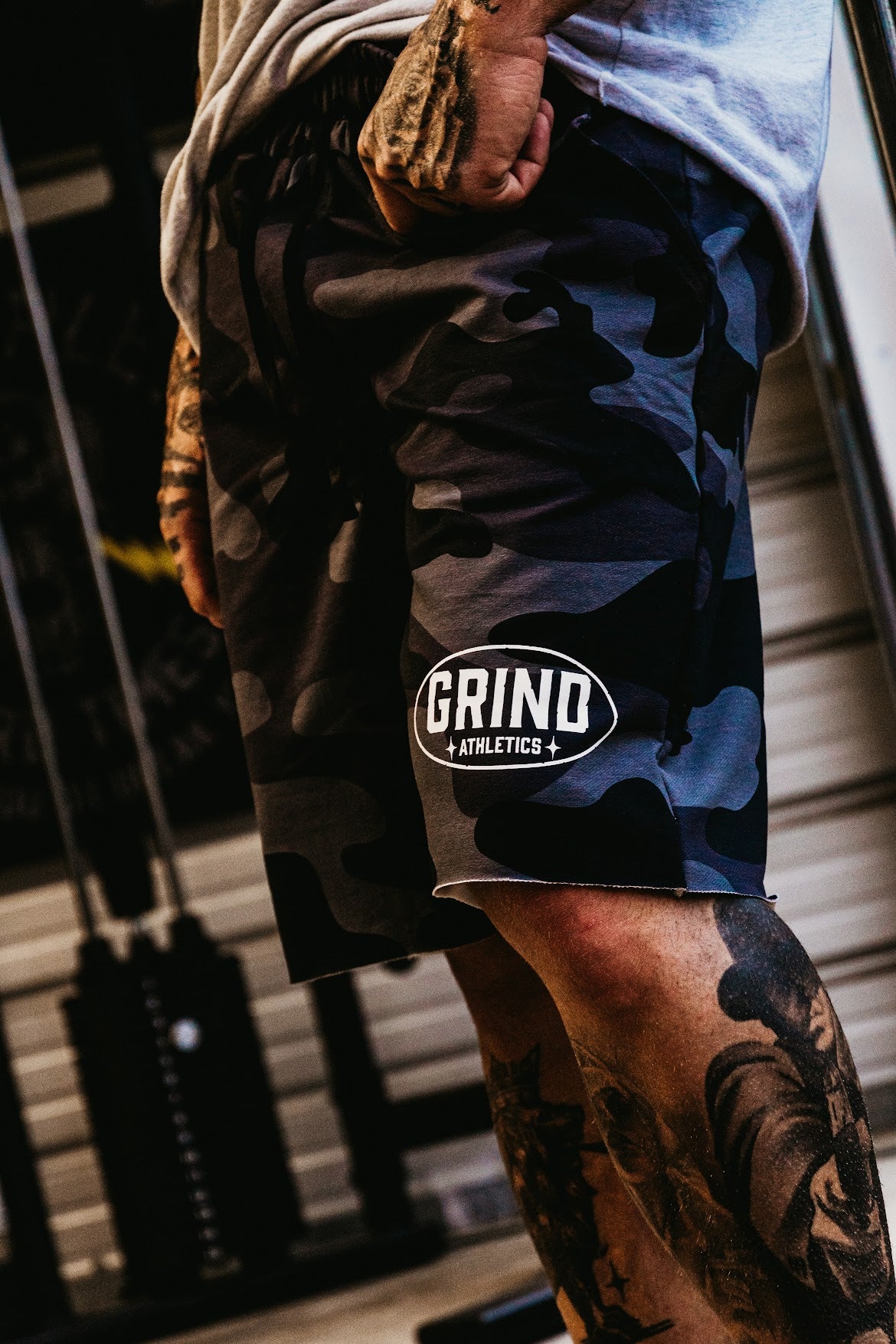 Classic Grind Shorts - Black Camo - Oval Logo