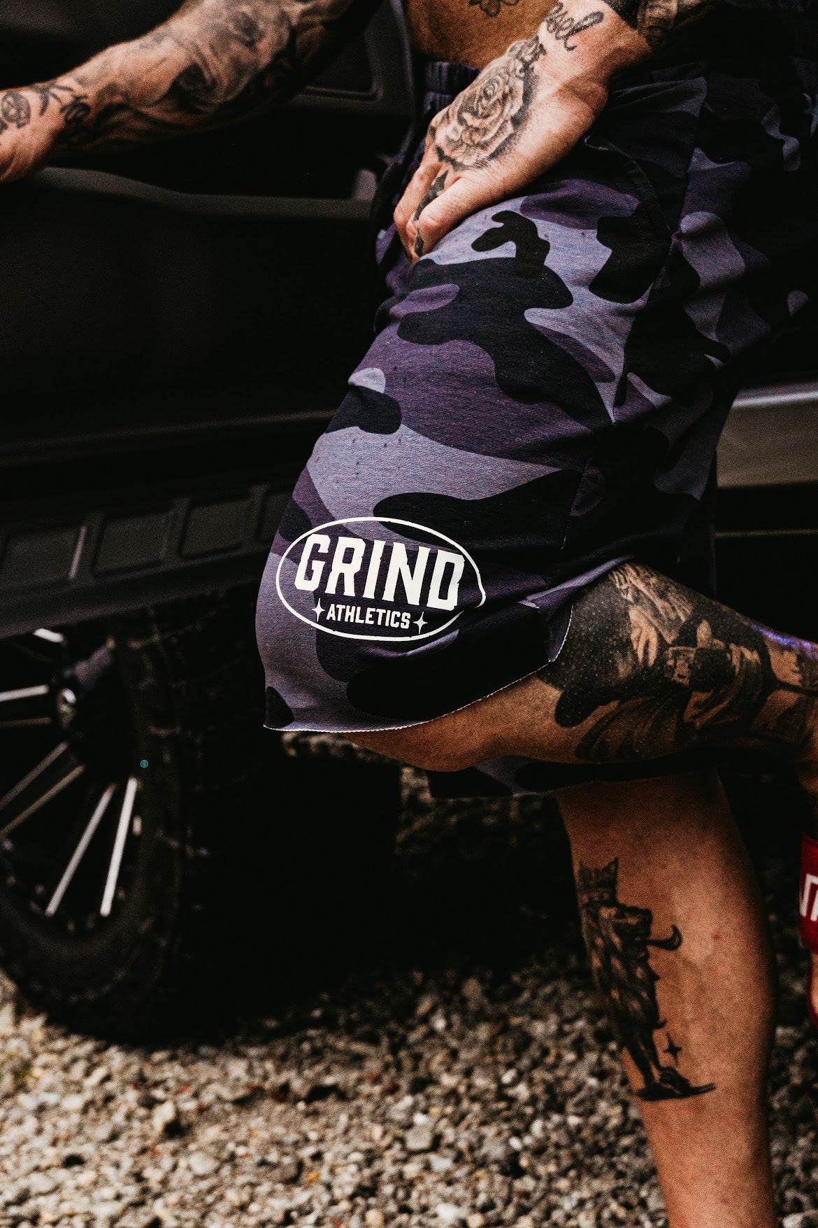 Classic Grind Shorts - Black Camo - Oval Logo