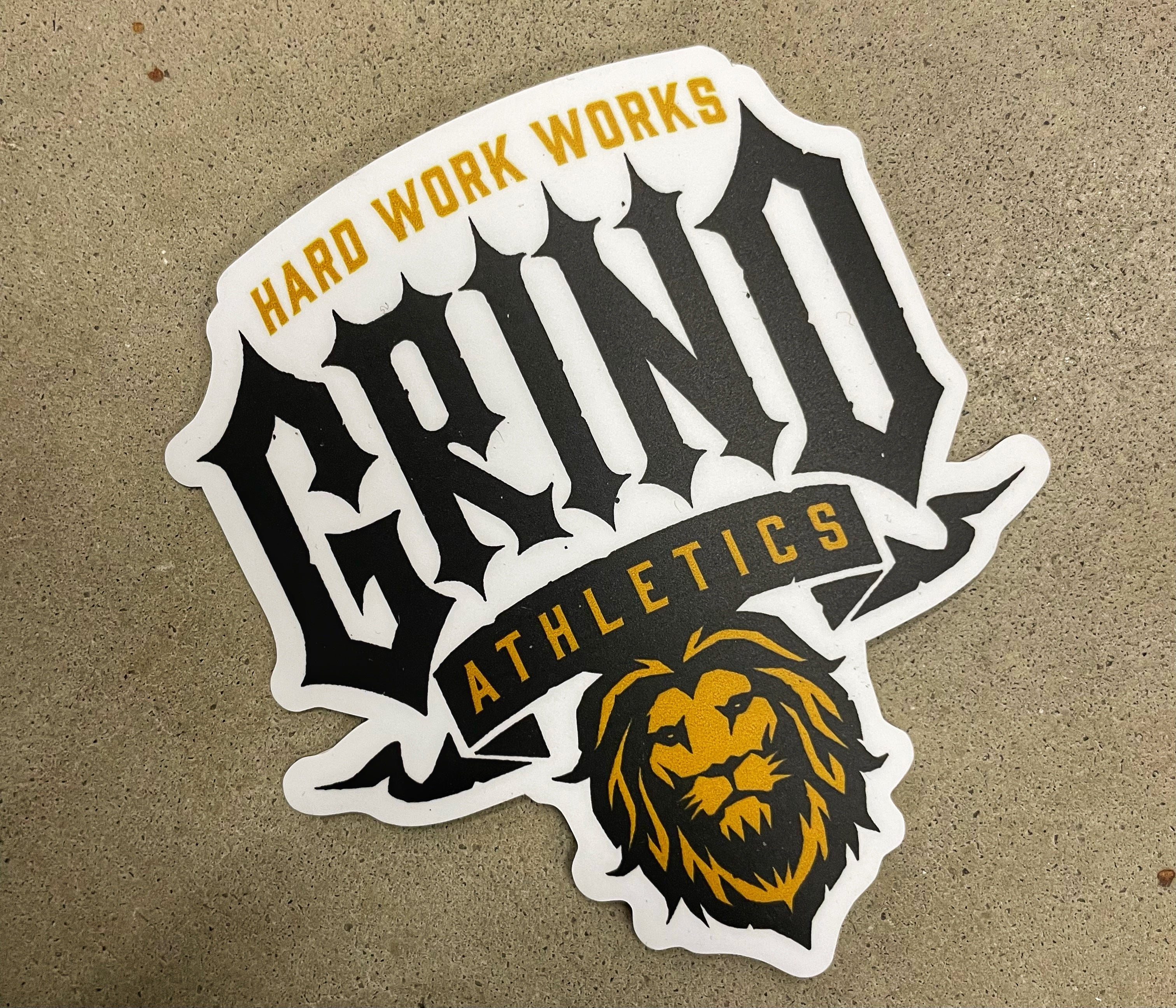 Hard Work Works Lion - Sticker