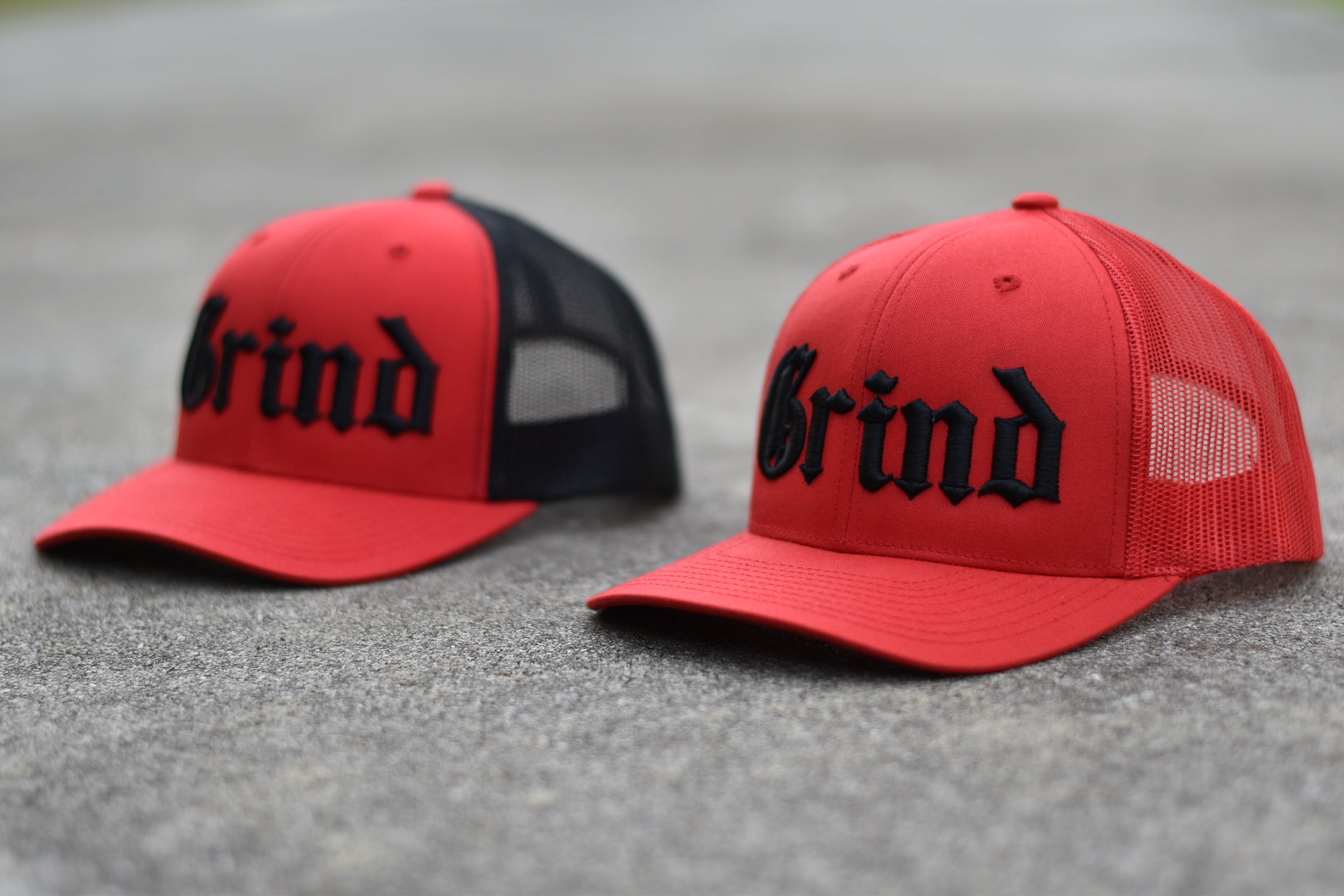 Red 3D Classic Snapback Mesh Trucker Caps