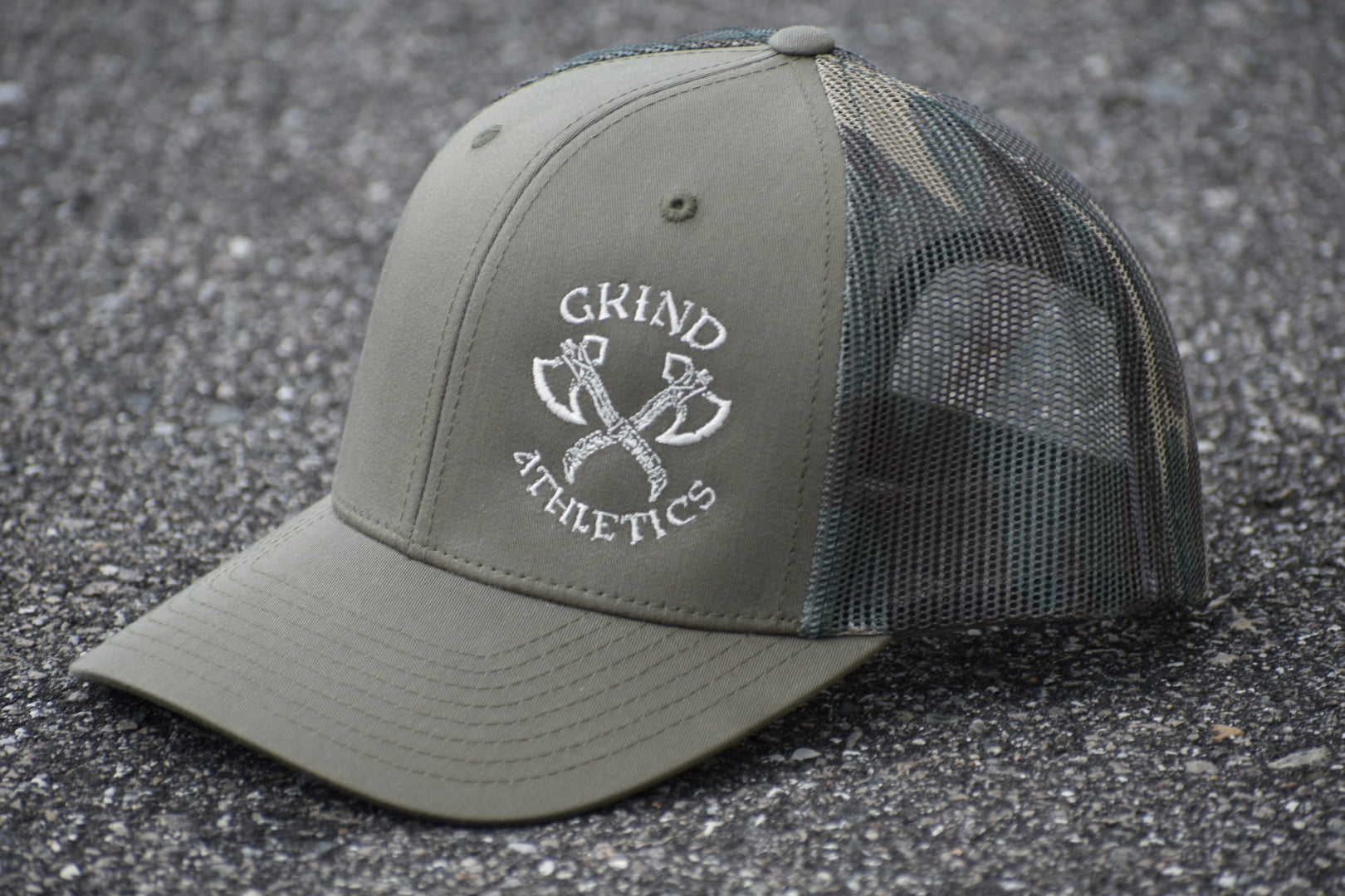 Sweat More In Training Bleed Less In Battle - Camo Mesh Trucker Caps
