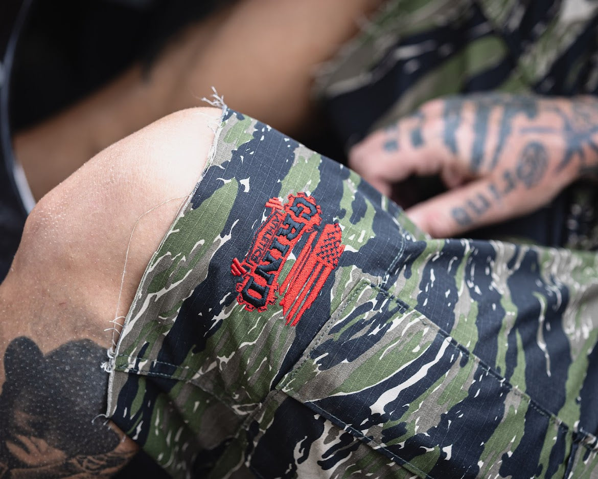 Tiger Camo Cutoff Cargos