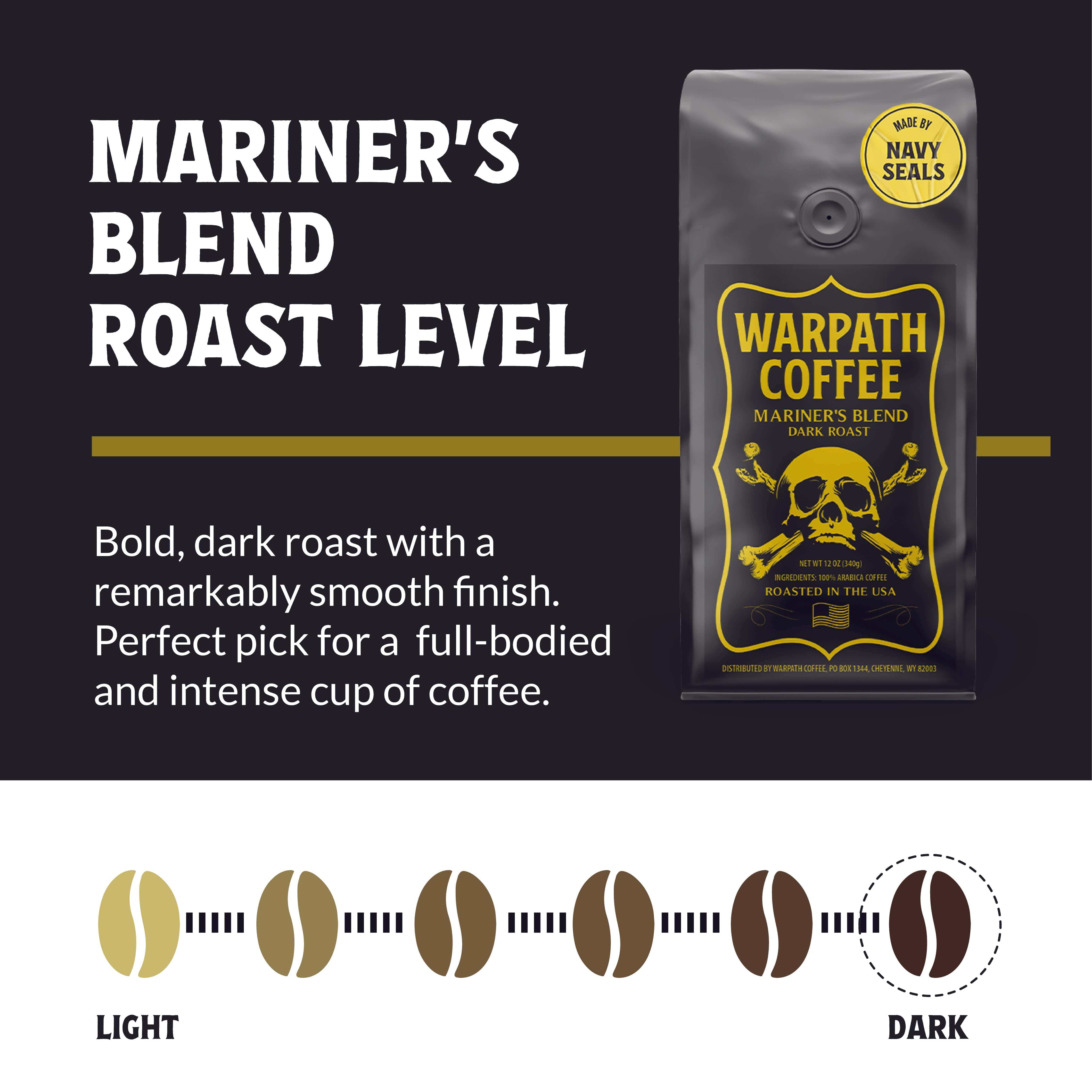 Café tostado oscuro Mariner's Blend | Sabor intenso y audaz