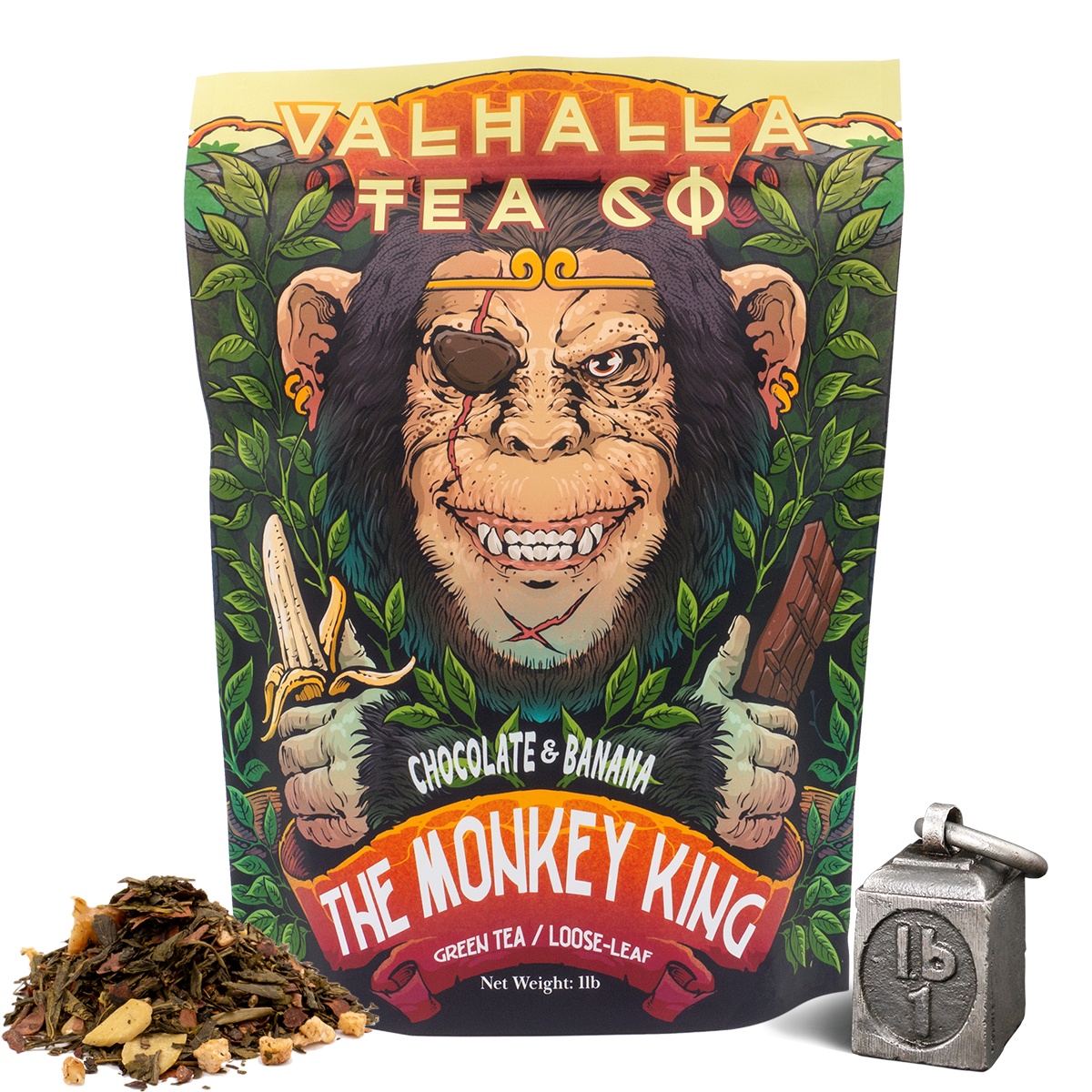The Monkey King | Chocolate, Banana & Walnut | Green Tea | Caffeinated