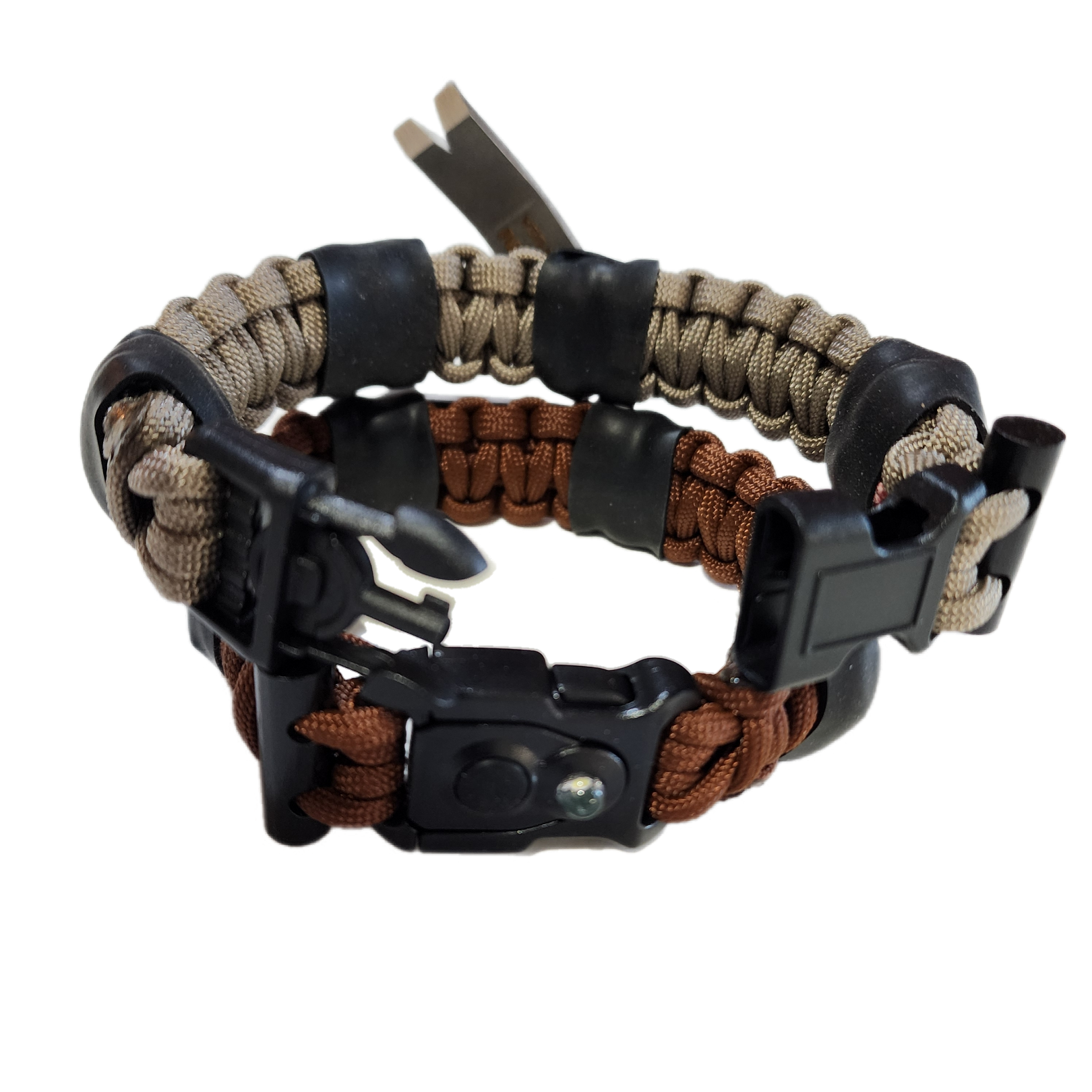 Urban Carry Strap - EDC Bracelet with Pry Bar, Firestarter, Kevlar Saw and Cuff Key or LED Flashlight.