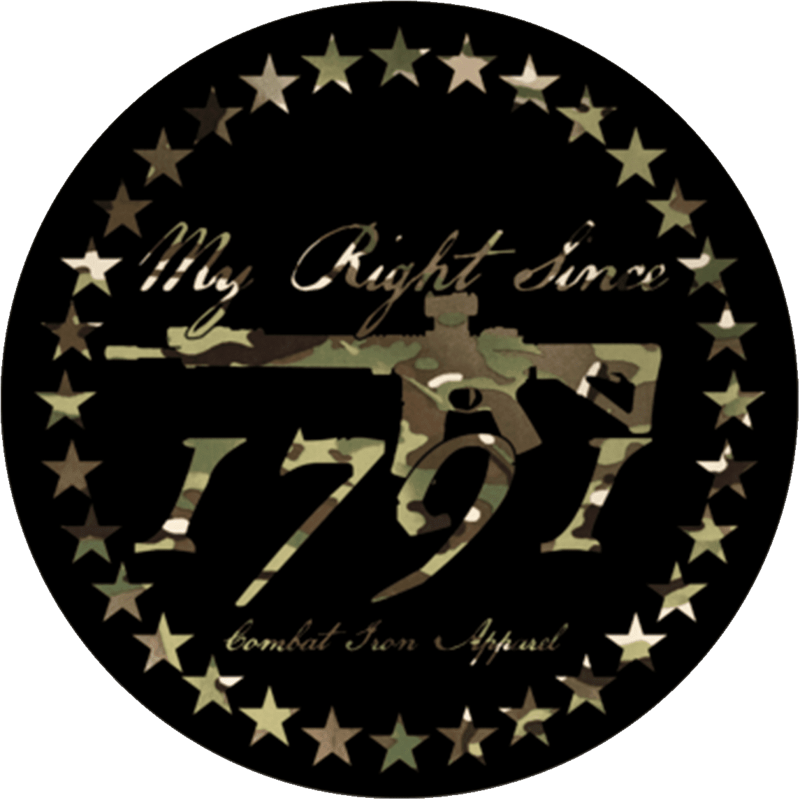 MY RIGHT SINCE 1791 DECAL