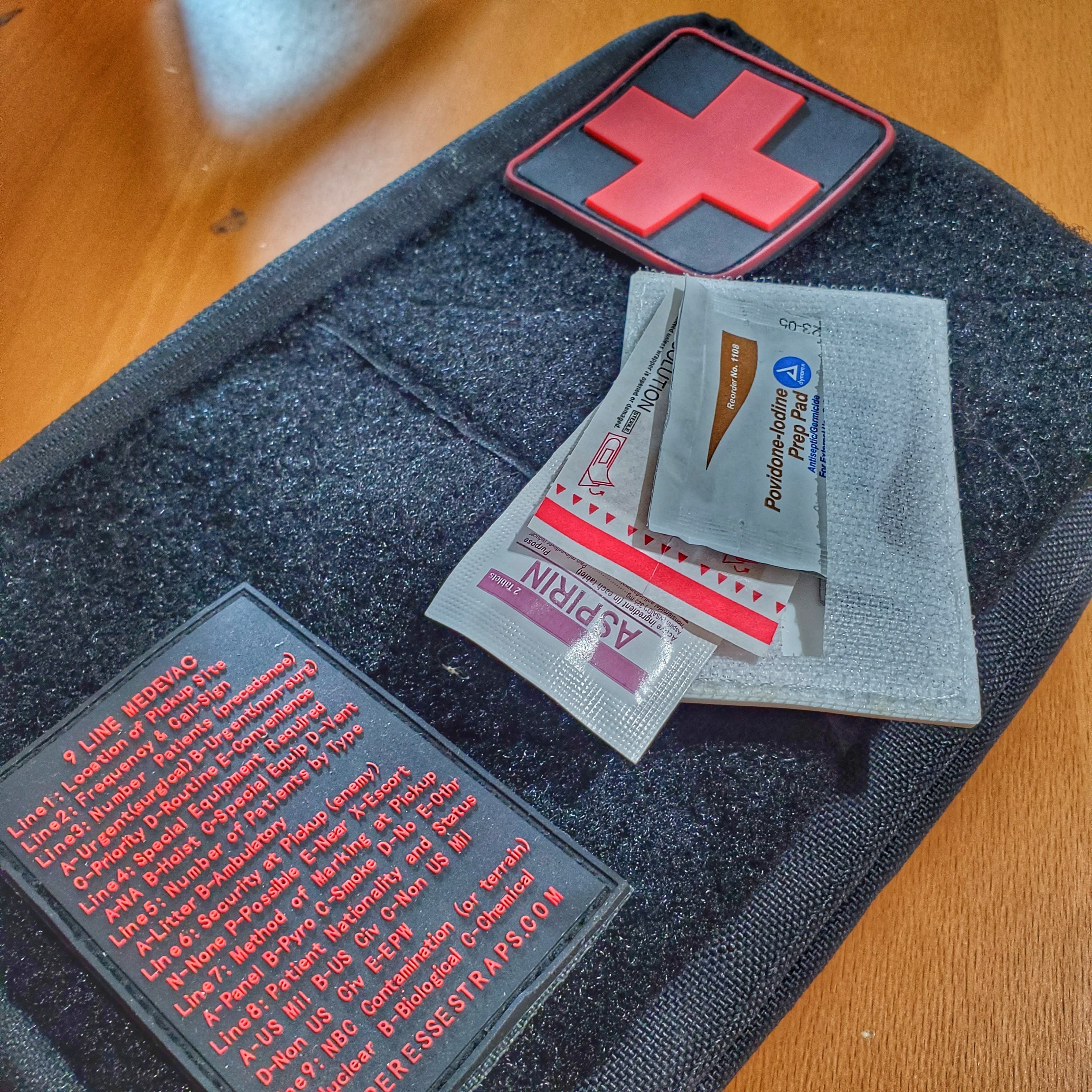 Storage Pocket Patch:  "Stop Bleed" and "CPR" Quick Reference