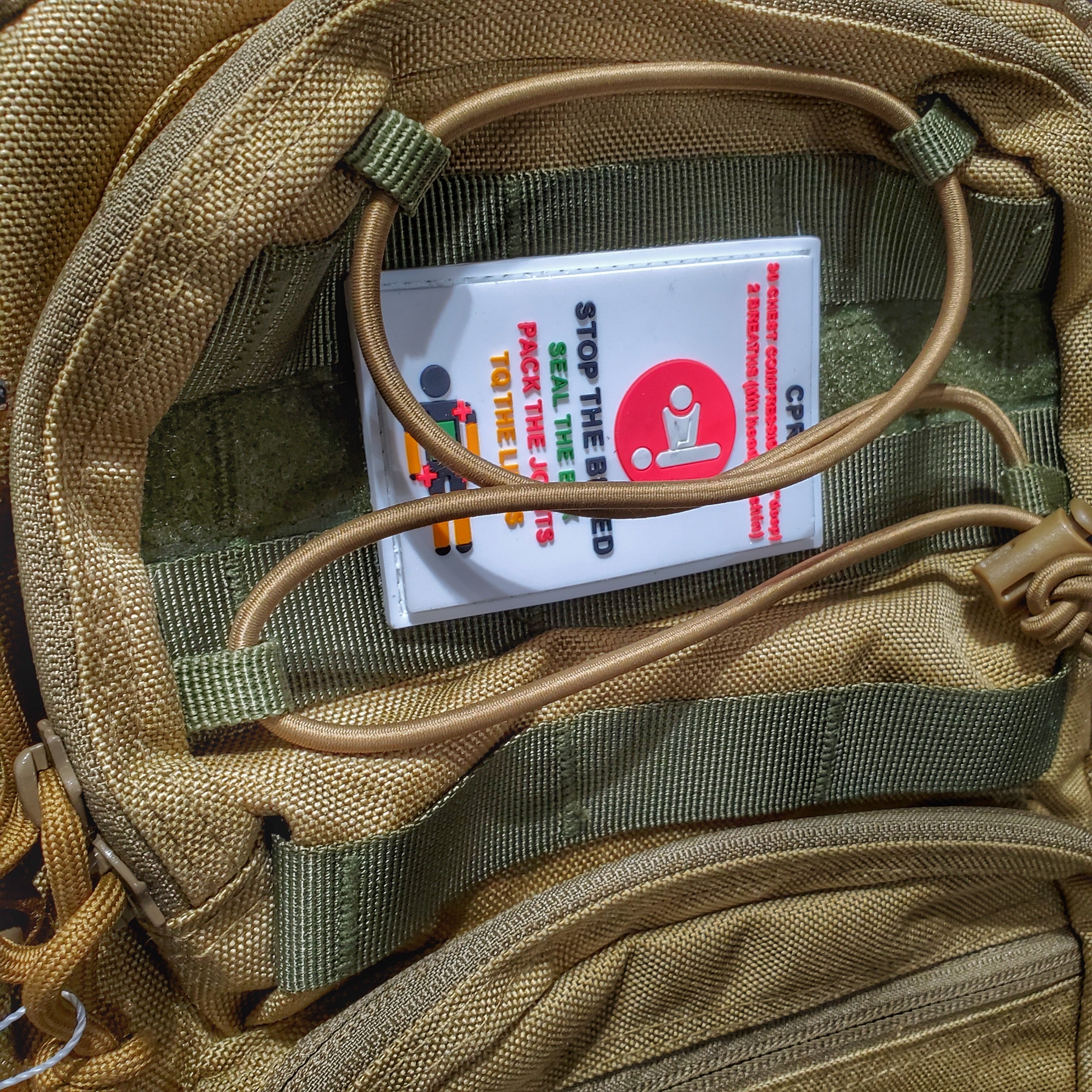 Storage Pocket Patch:  "Stop Bleed" and "CPR" Quick Reference