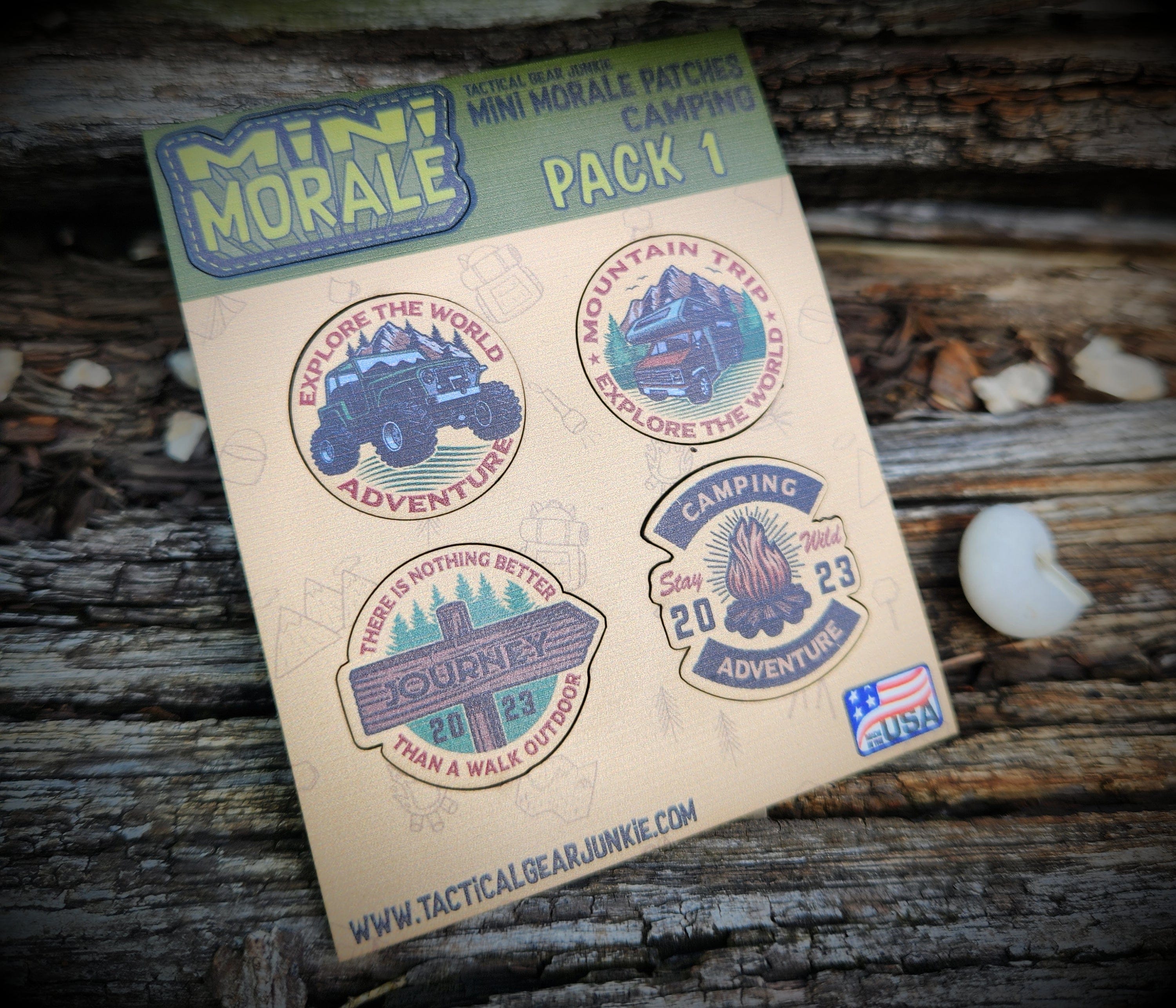 Mini Morale - Explore the World Adventure - Camping Patch Pack 1