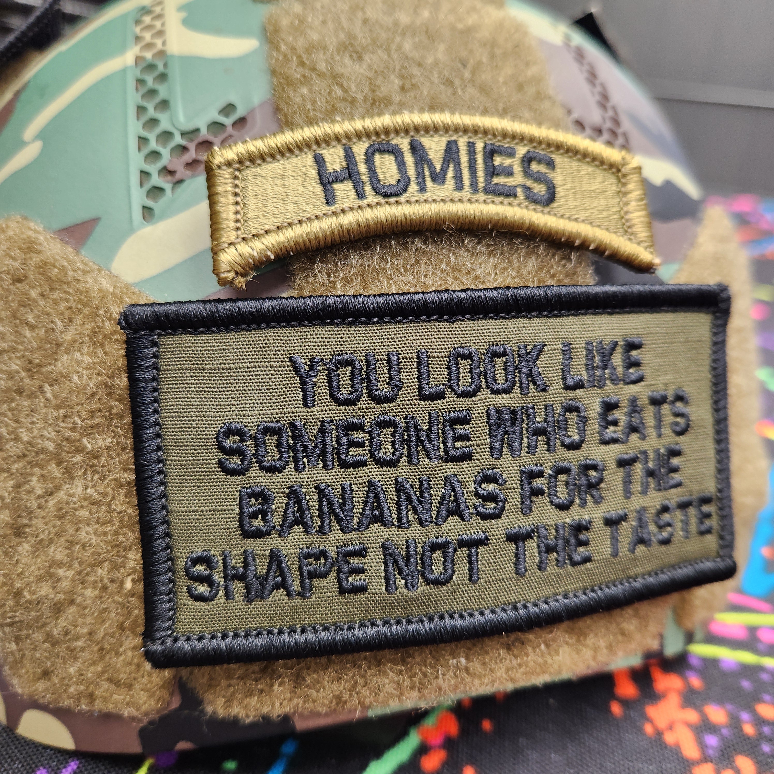 As Seen on Socials - You eat bananas for the shape - 2x4 Patch - Black/Silver