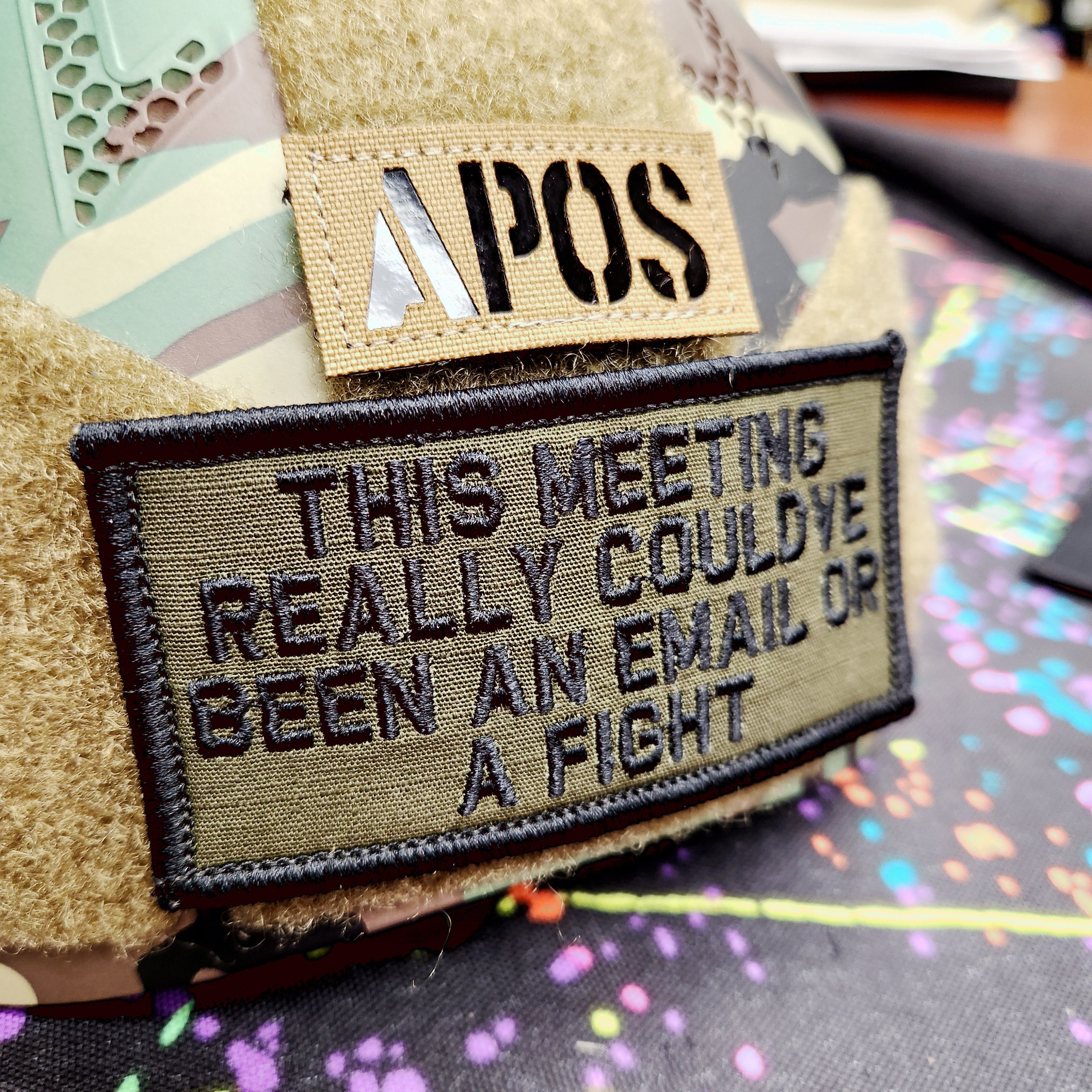 As Seen on Socials - This Meeting Could Have Been an Email or a Fight - 2x4 Patch - Multicam w/Blk