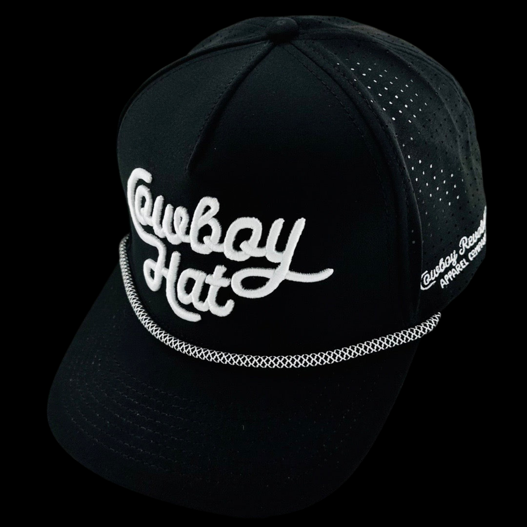 “COWBOY HAT” SUMMER EDITION BLACK TRUCKER HAT