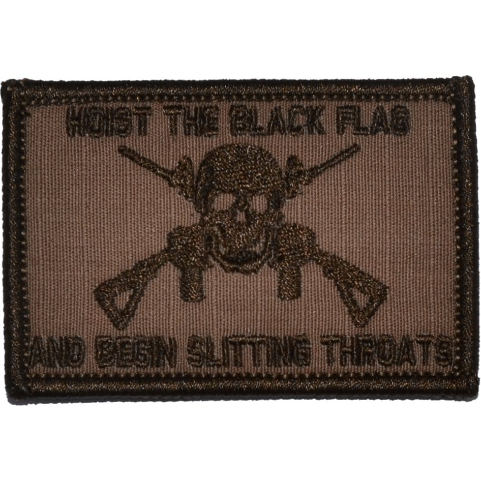 Hoist The Black Flag and Begin Slitting Throats Jolly Roger - 2x3 Patch