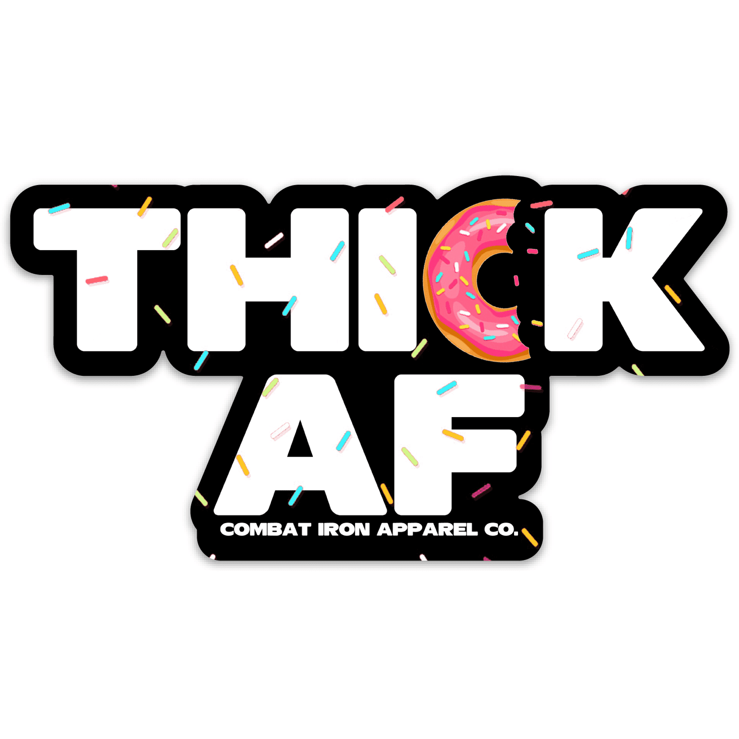 Thick AF Donut Decal Sticker