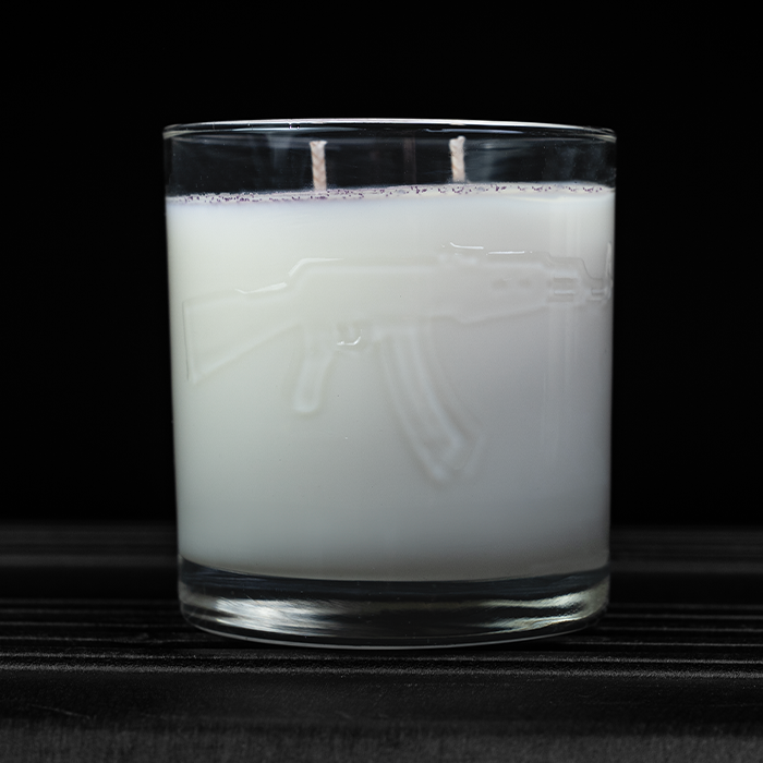 REGRET CANDLE (EMBOSSED AK47)