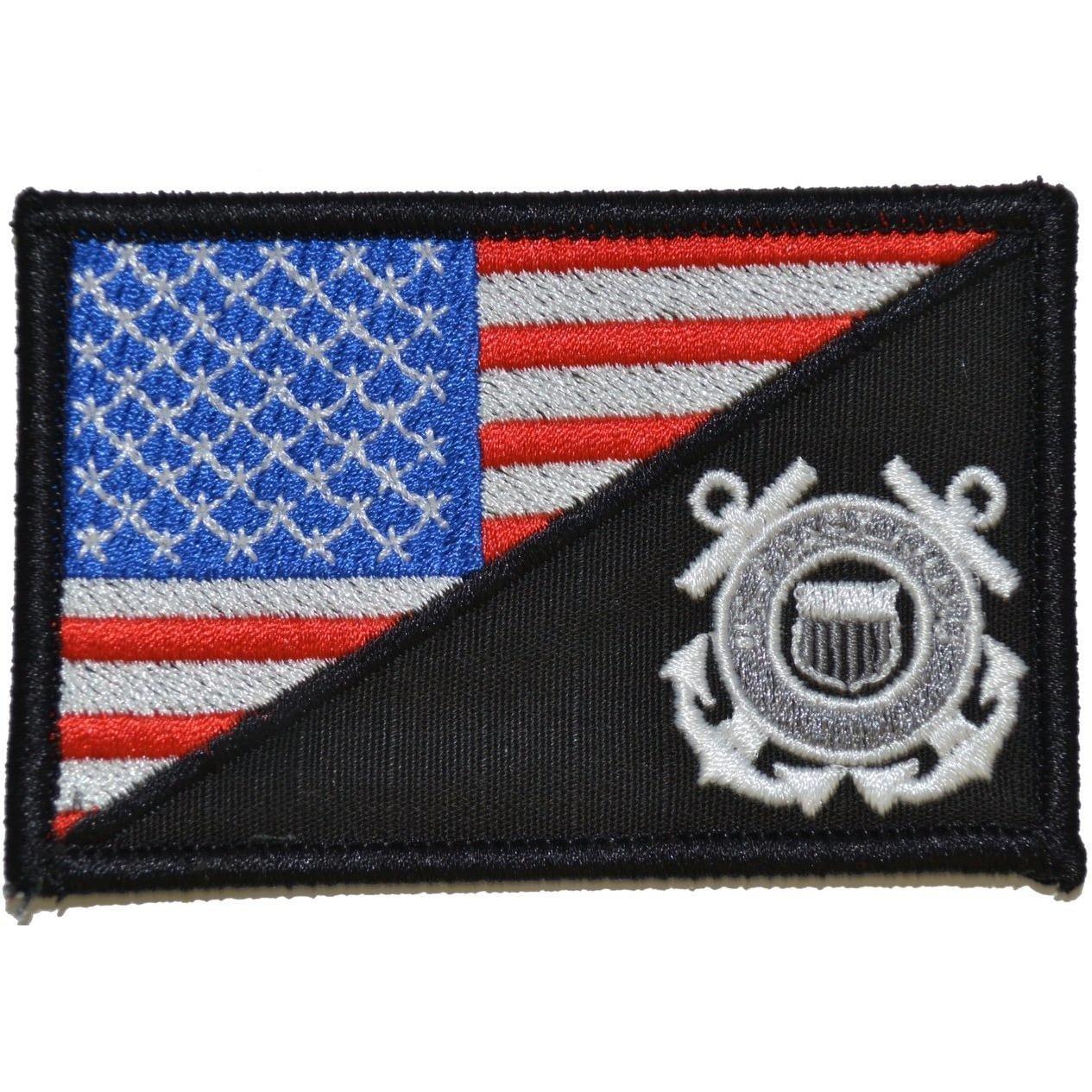 COAST GUARD USA FLAG  2.25 X 3.5 TACTICAL PATCH