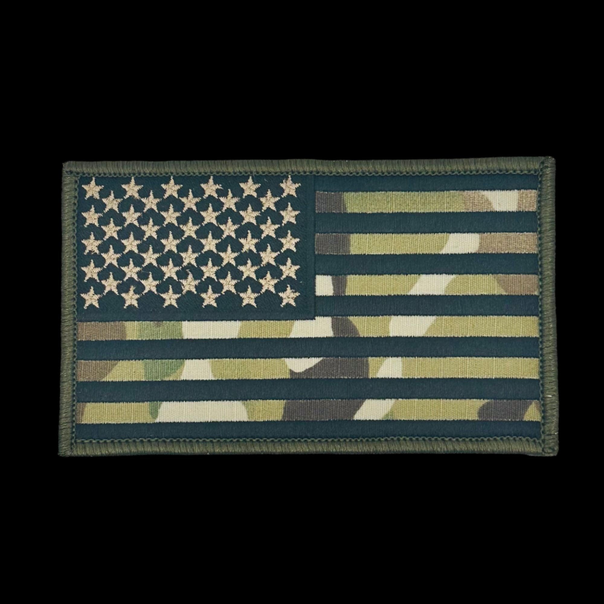 LARGE US FLAG  3 X 5 TACTICAL PATCH - MULTIPLE COLORS