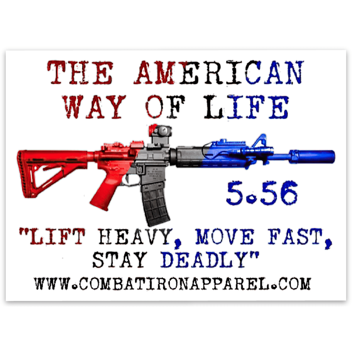 AWOL- THE AMERICAN WAY OF LIFE 5.56 USA EDITION Decal