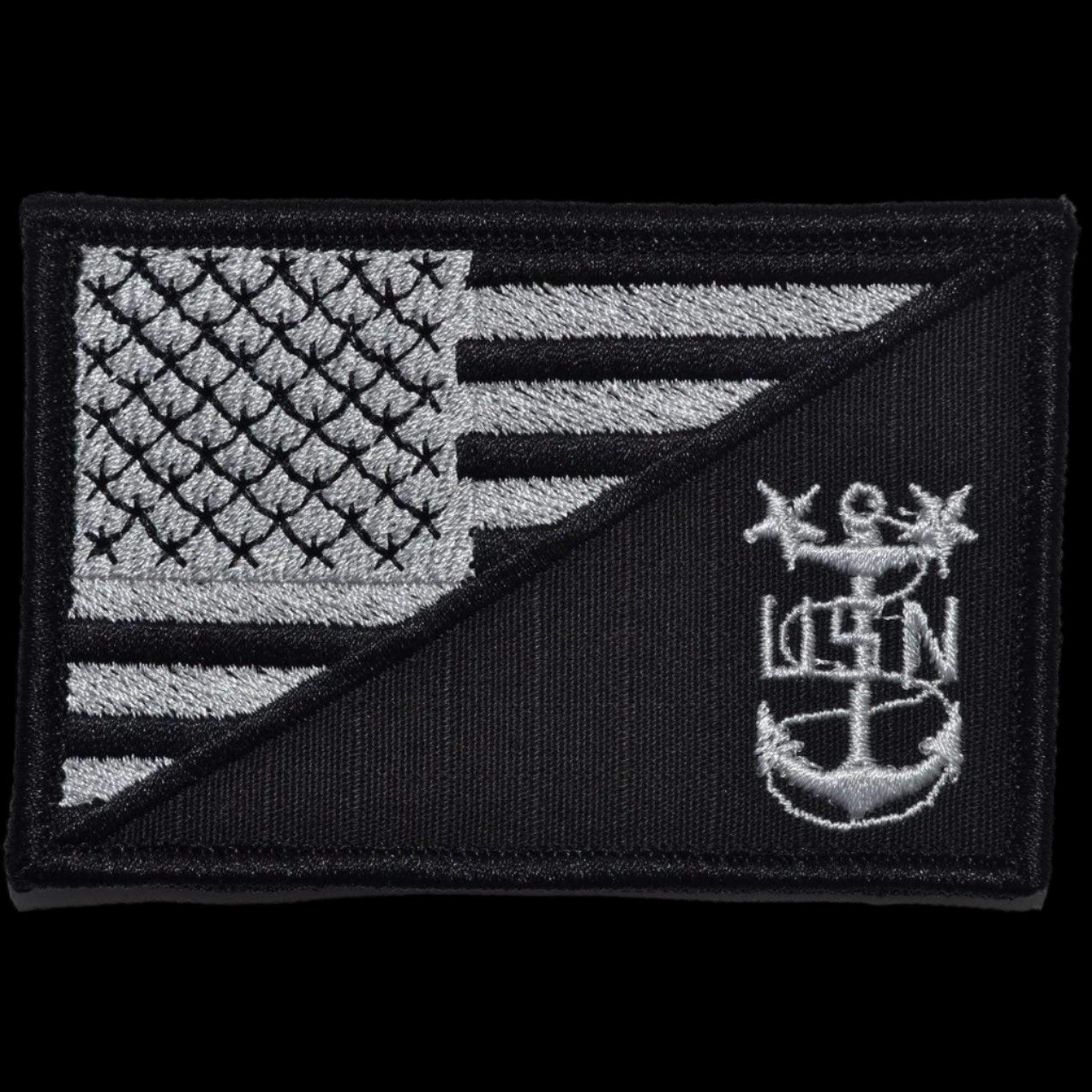 NAVY MCPO MASTER CHIEF PETTY OFFICER USA FLAG TACTICAL PATCH