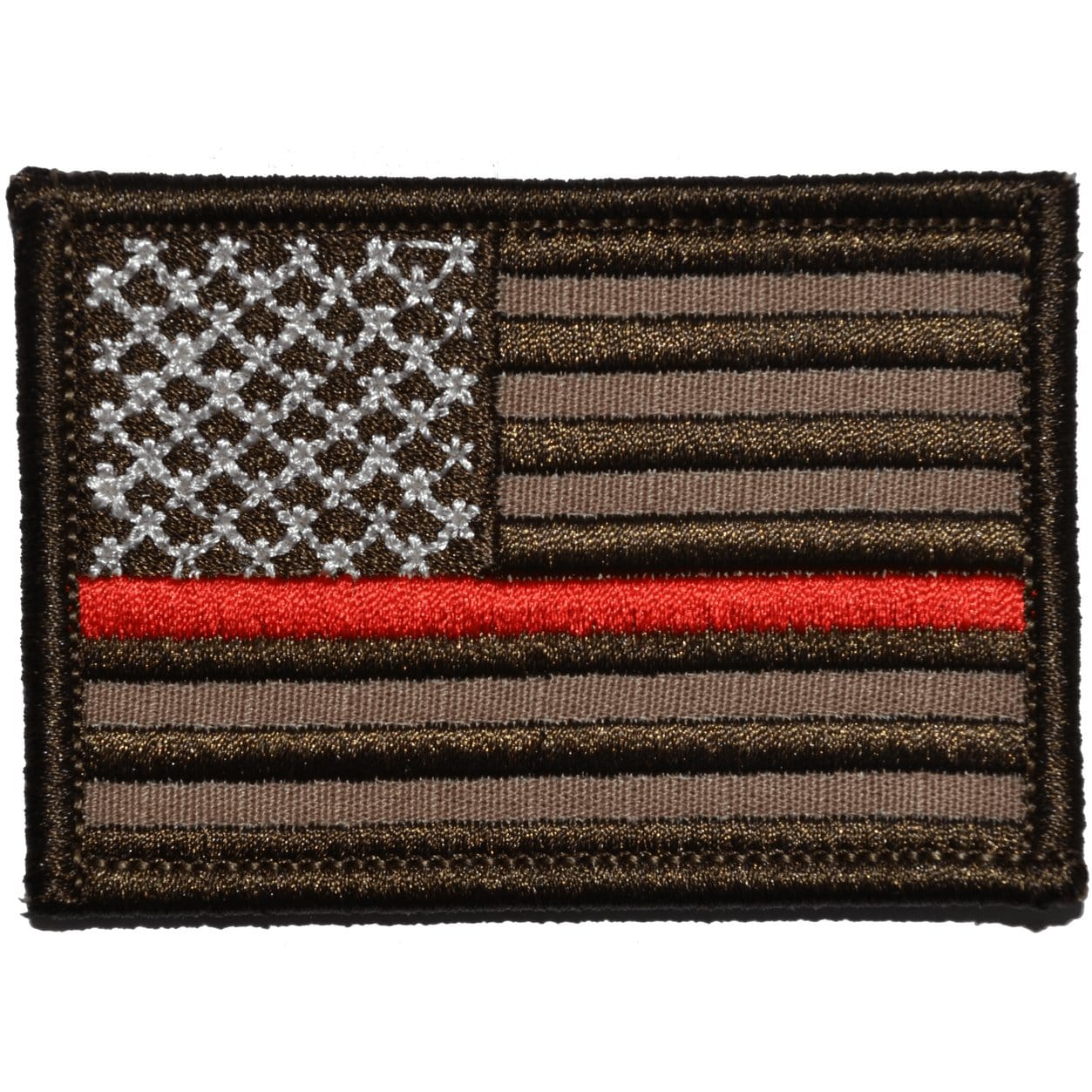 Thin Red Line Firefighter American Flag - 2x3 Hat Patch