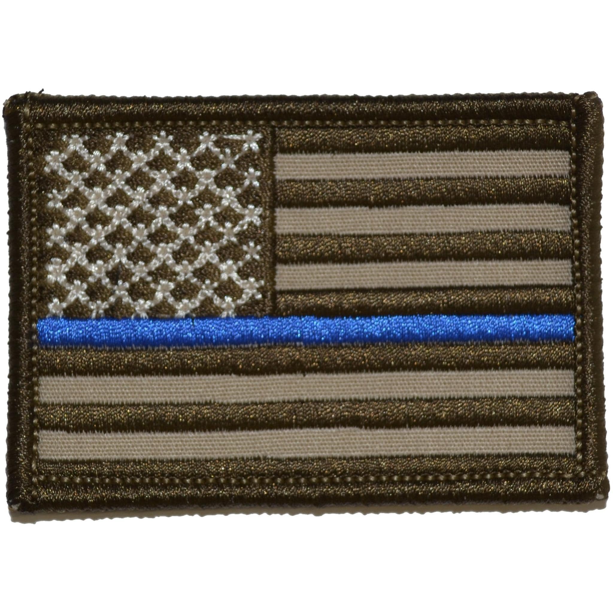 Thin Blue Line US Flag - 2x3 Hat Patch