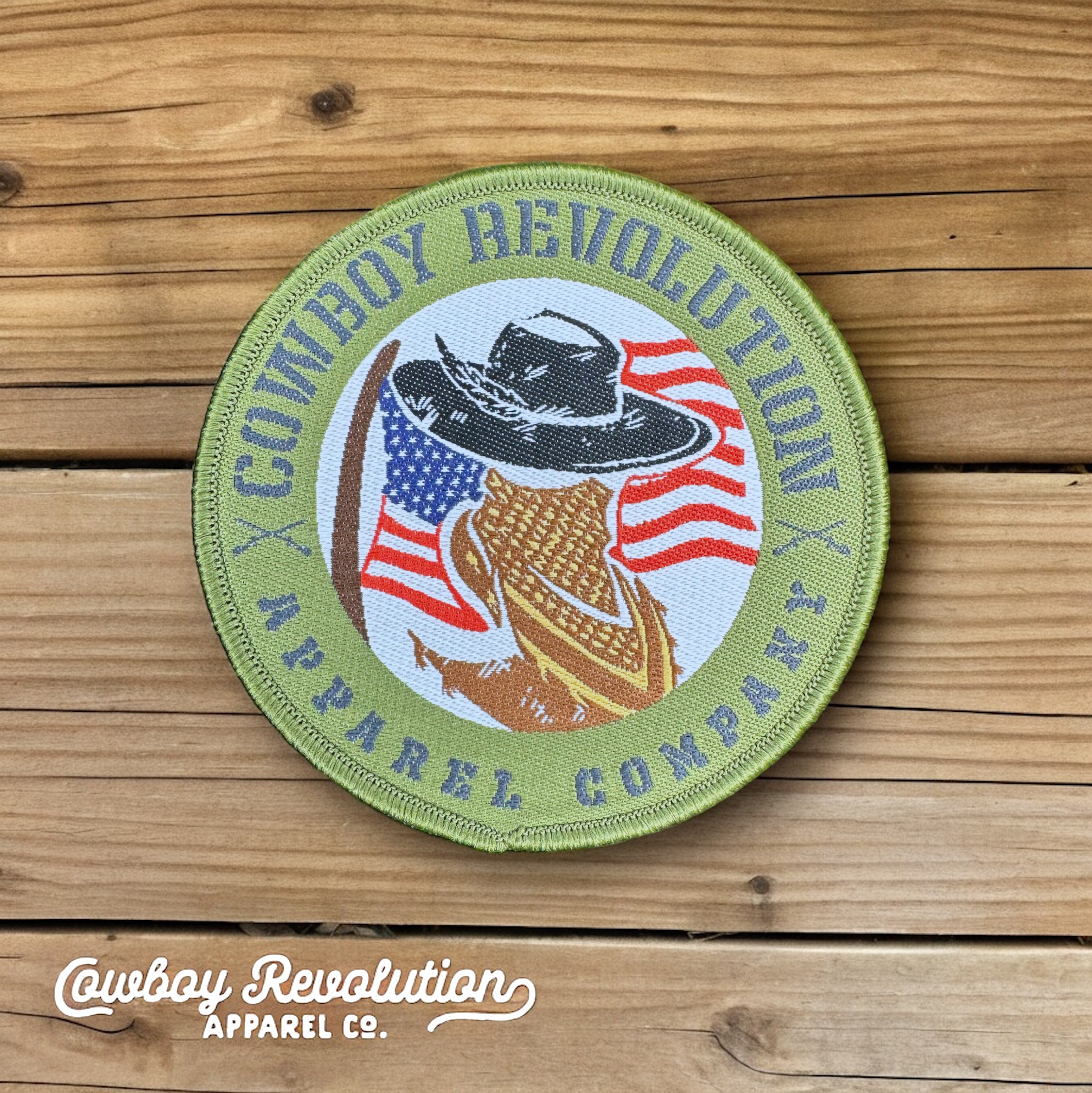 COWBOY REVOLUTION APPAREL CO. IRON-ON PATCH