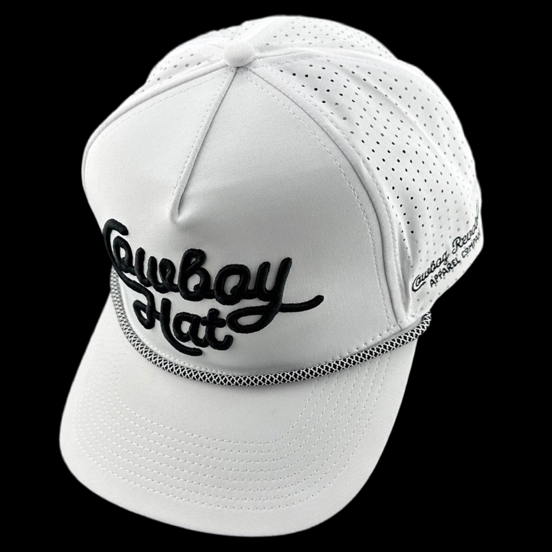 “COWBOY HAT” SUMMER EDITION WHITE TRUCKER HAT