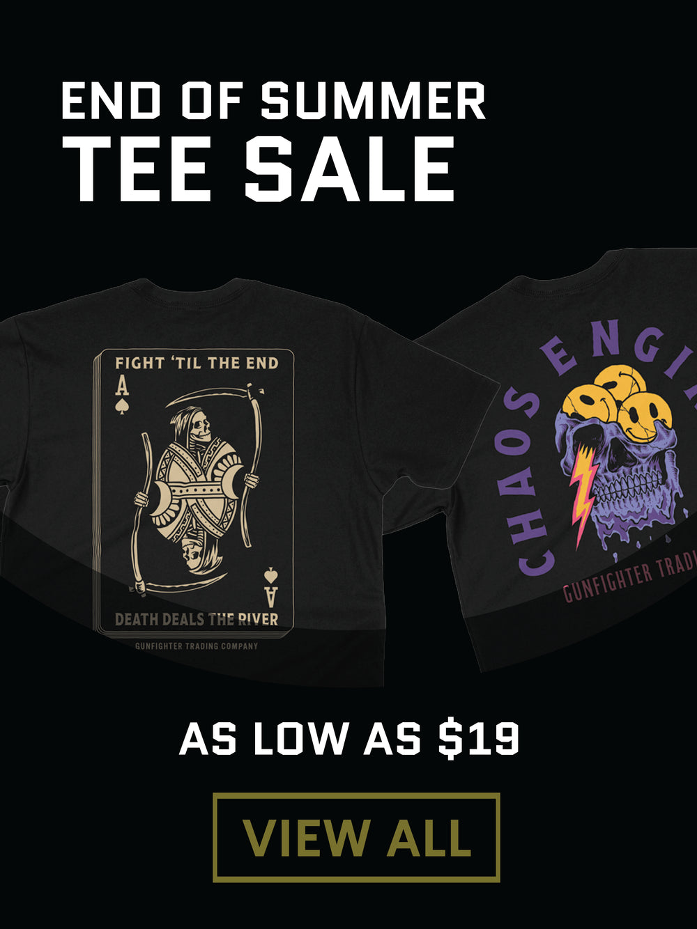 End of Summer Tee Sale As Low As $19.00