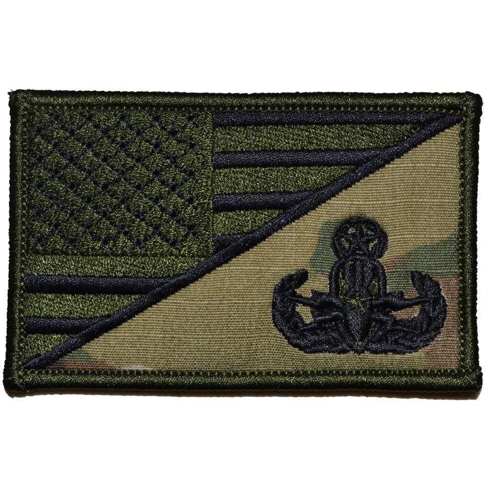 EOD MASTER EXPLOSIVE ORDNANCE DISPOSAL USA FLAG TACTICAL PATCH