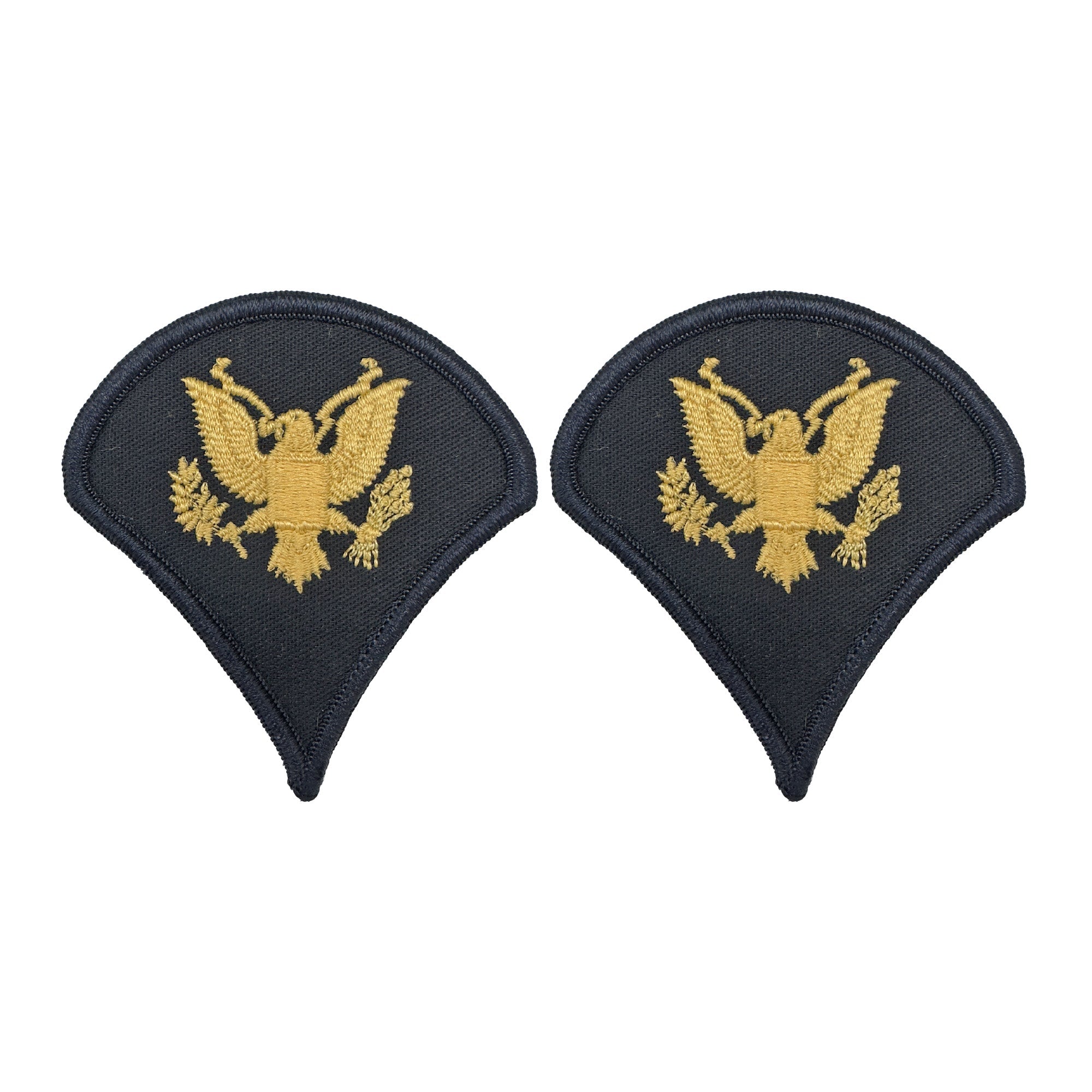 U.S. Army E4 Specialist Gold on Blue Sew-on - Large/Male