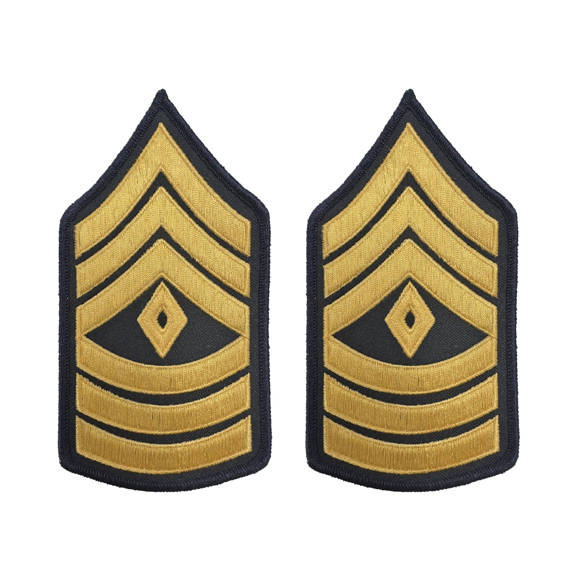 U.S. Army E8 First Sergeant Gold on Blue Sew-on - Large/Male