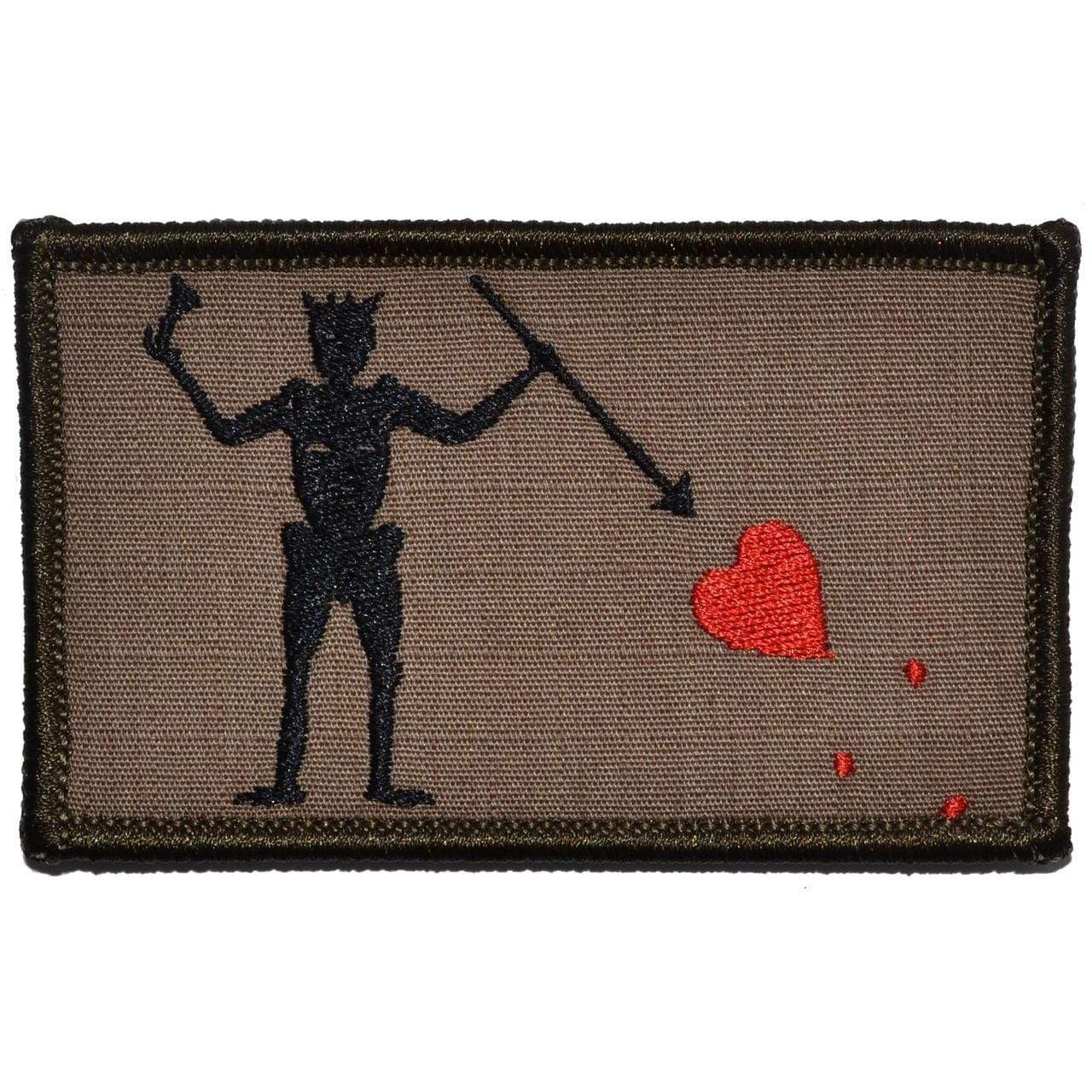 EDWARD TEACH BLACK BEARD PIRATE FLAG TACTICAL MORALE PATCH 3.75 X 2.75