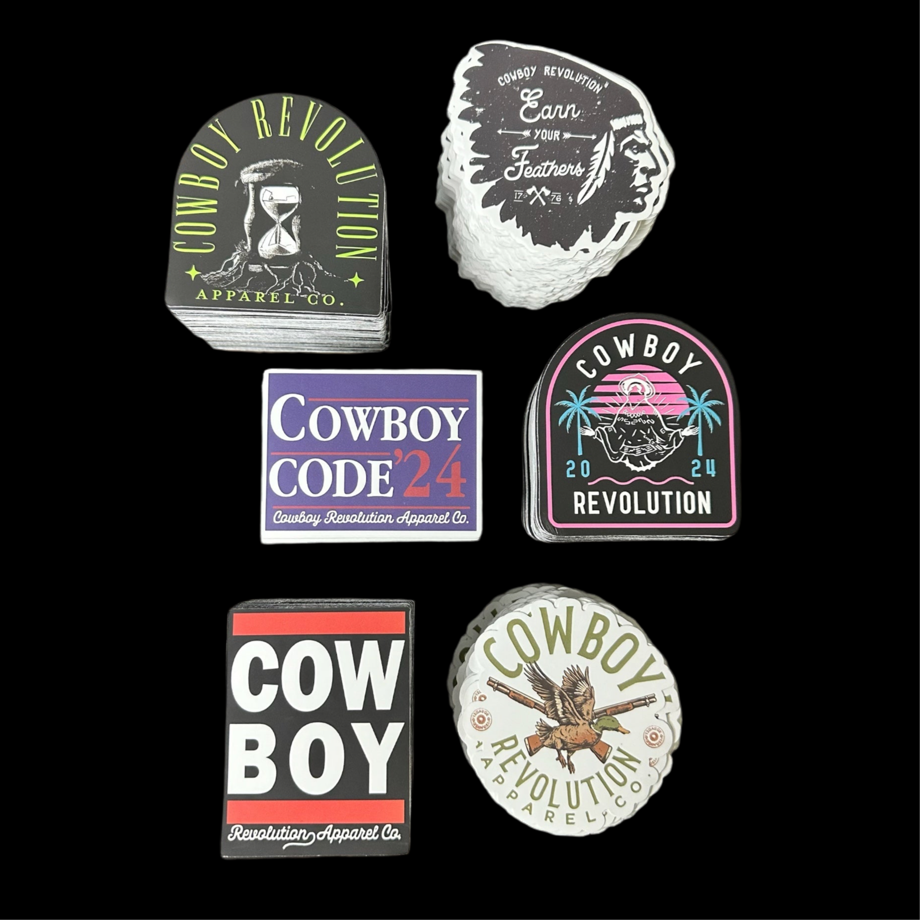 COWBOY REVOLUTION STICKER PACK #2 (SET OF 6)