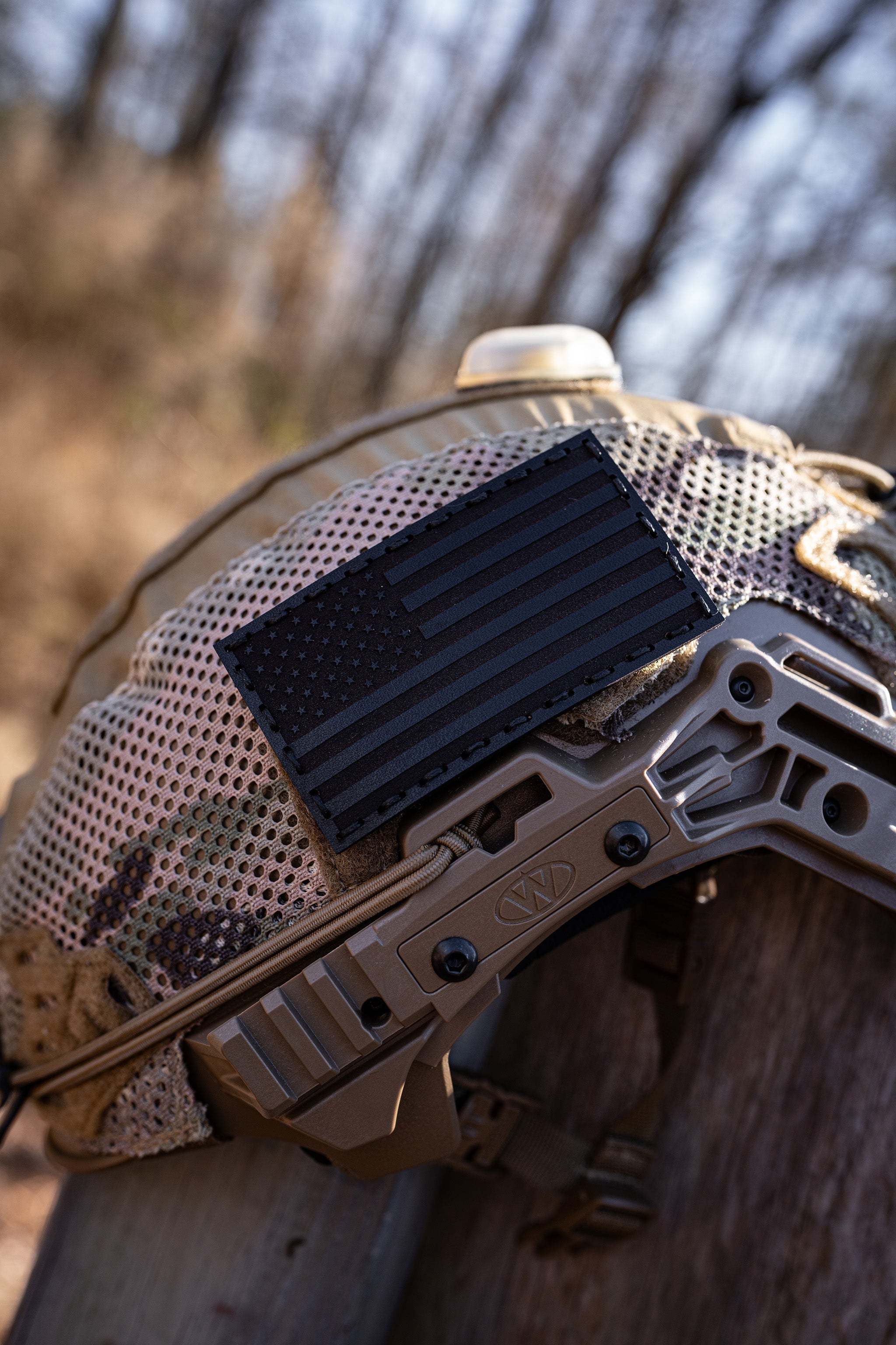 AMERICAN FLAG LEATHER PATCH