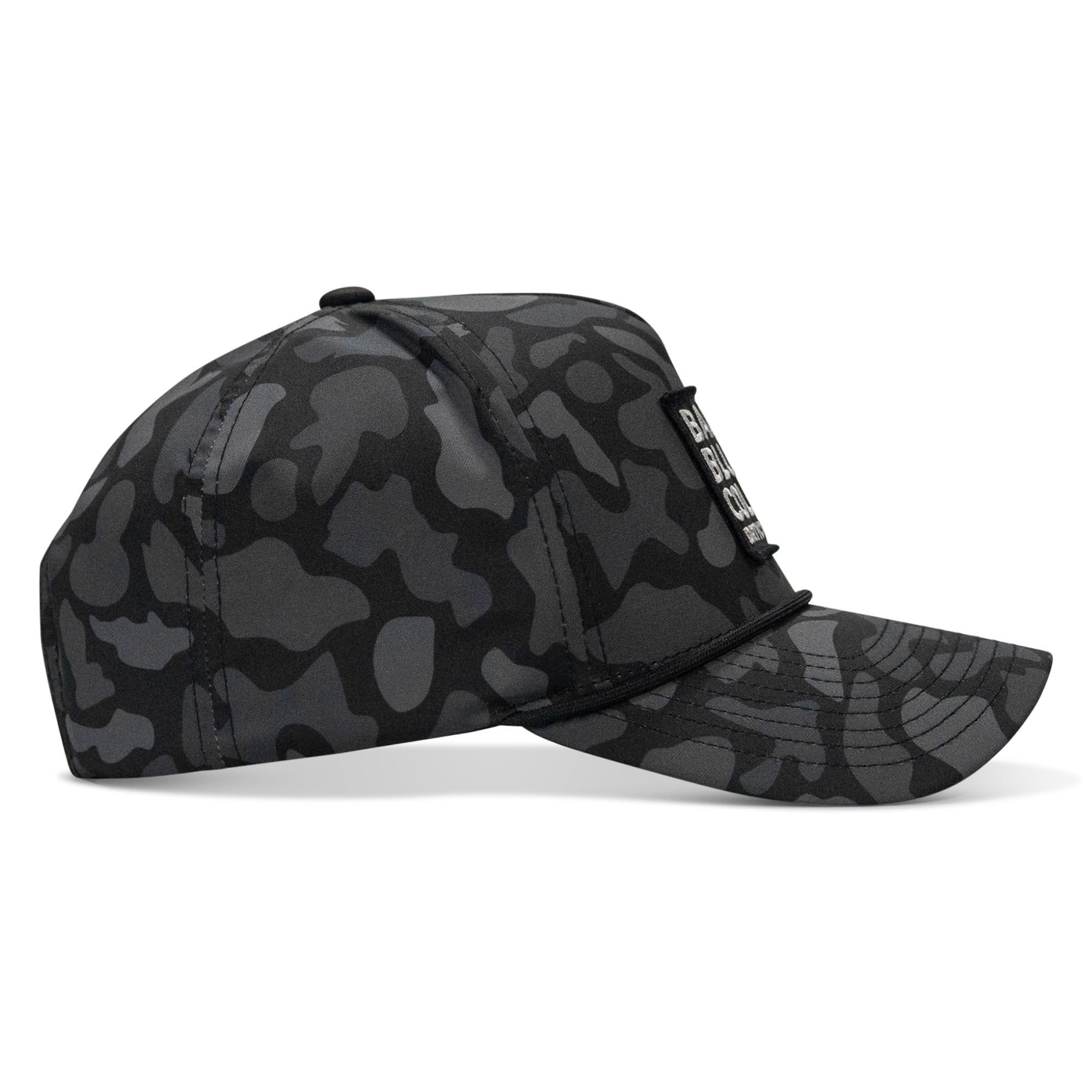 Back Blue Collar Patch 5 Pannel Rope Snapback