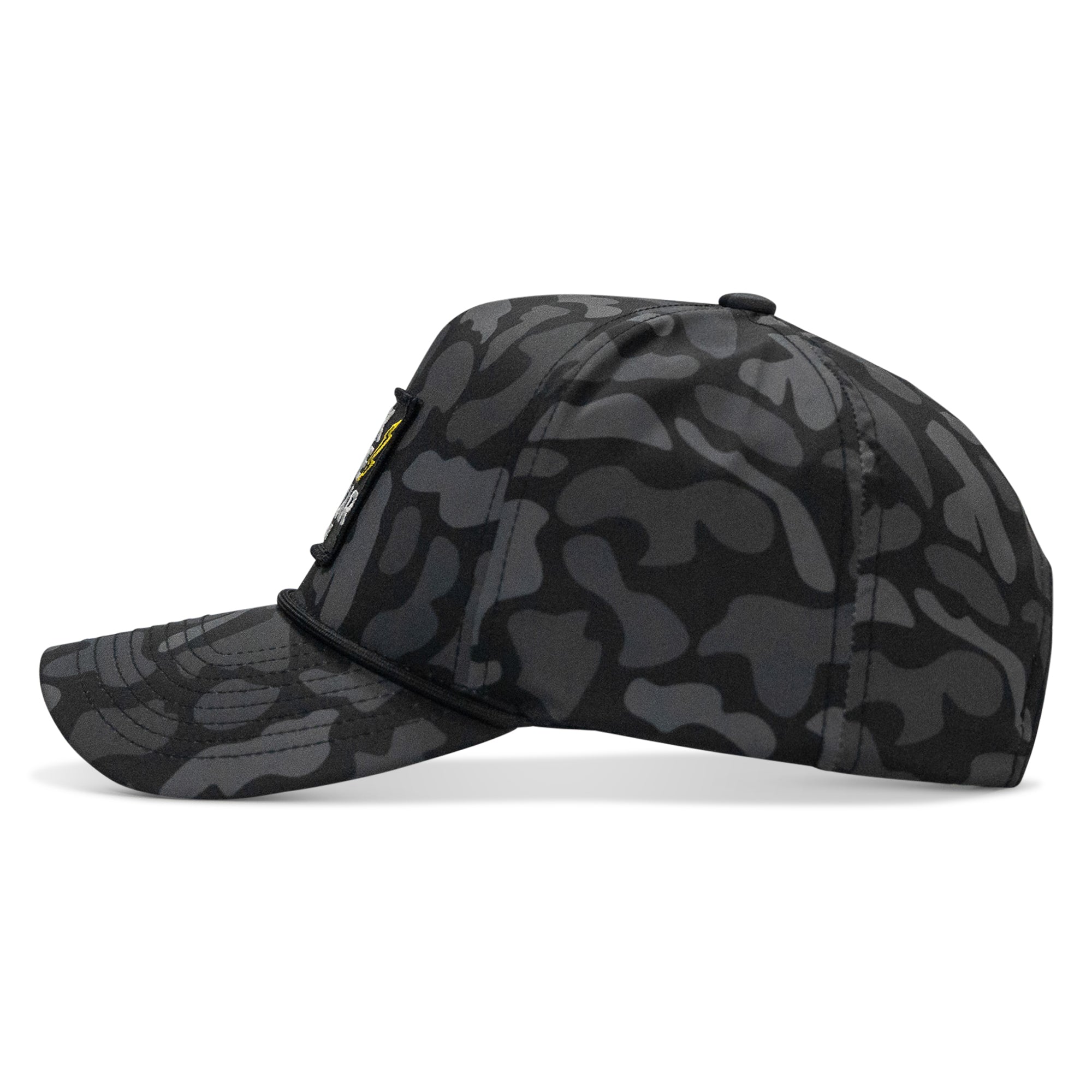 Back Blue Collar Patch 5 Pannel Rope Snapback