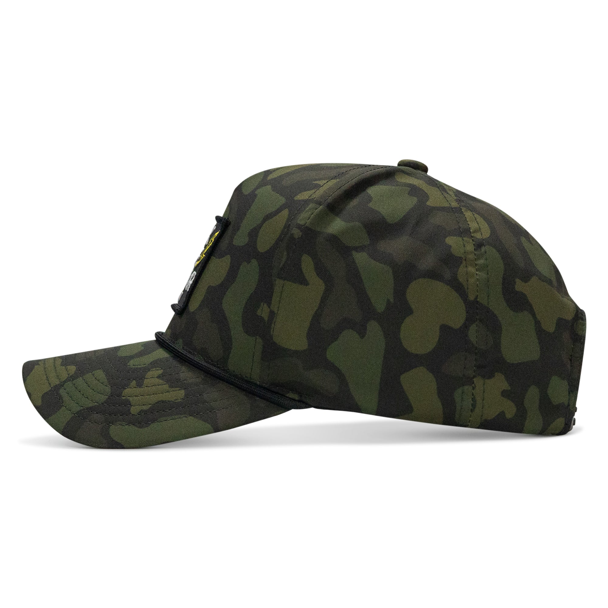 Back Blue Collar Patch 5 Pannel Rope Snapback