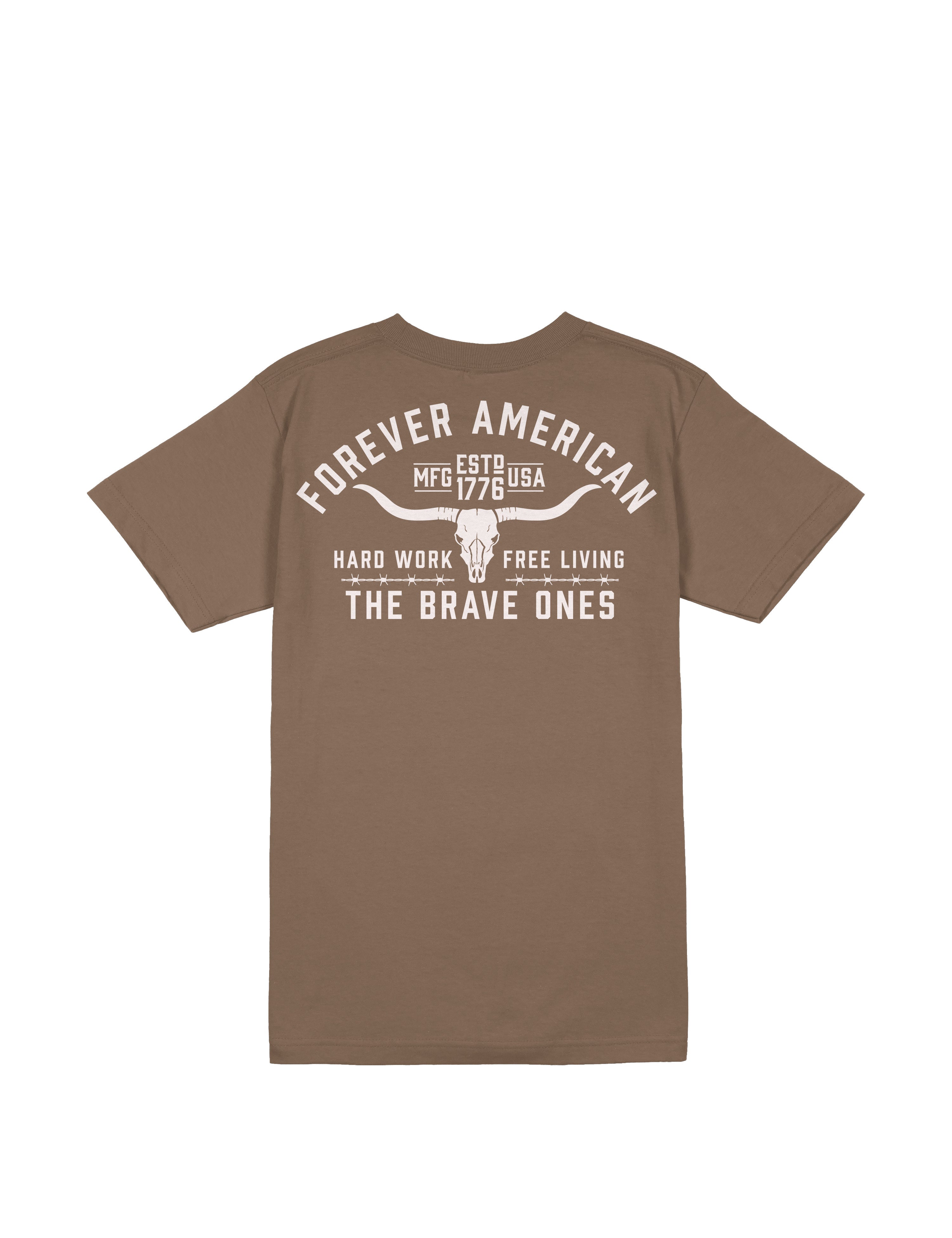Forever American T-Shirt - Brown | The Brave Ones