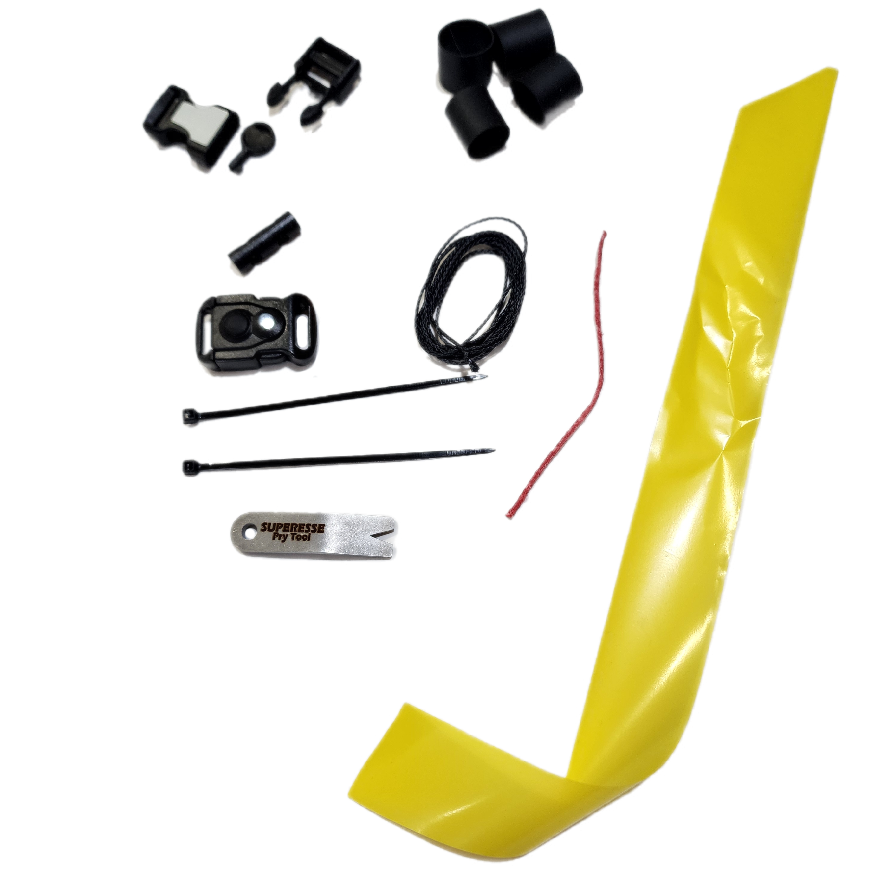 Urban Carry Strap - EDC Bracelet with Pry Bar, Firestarter, Kevlar Saw and Cuff Key or LED Flashlight.