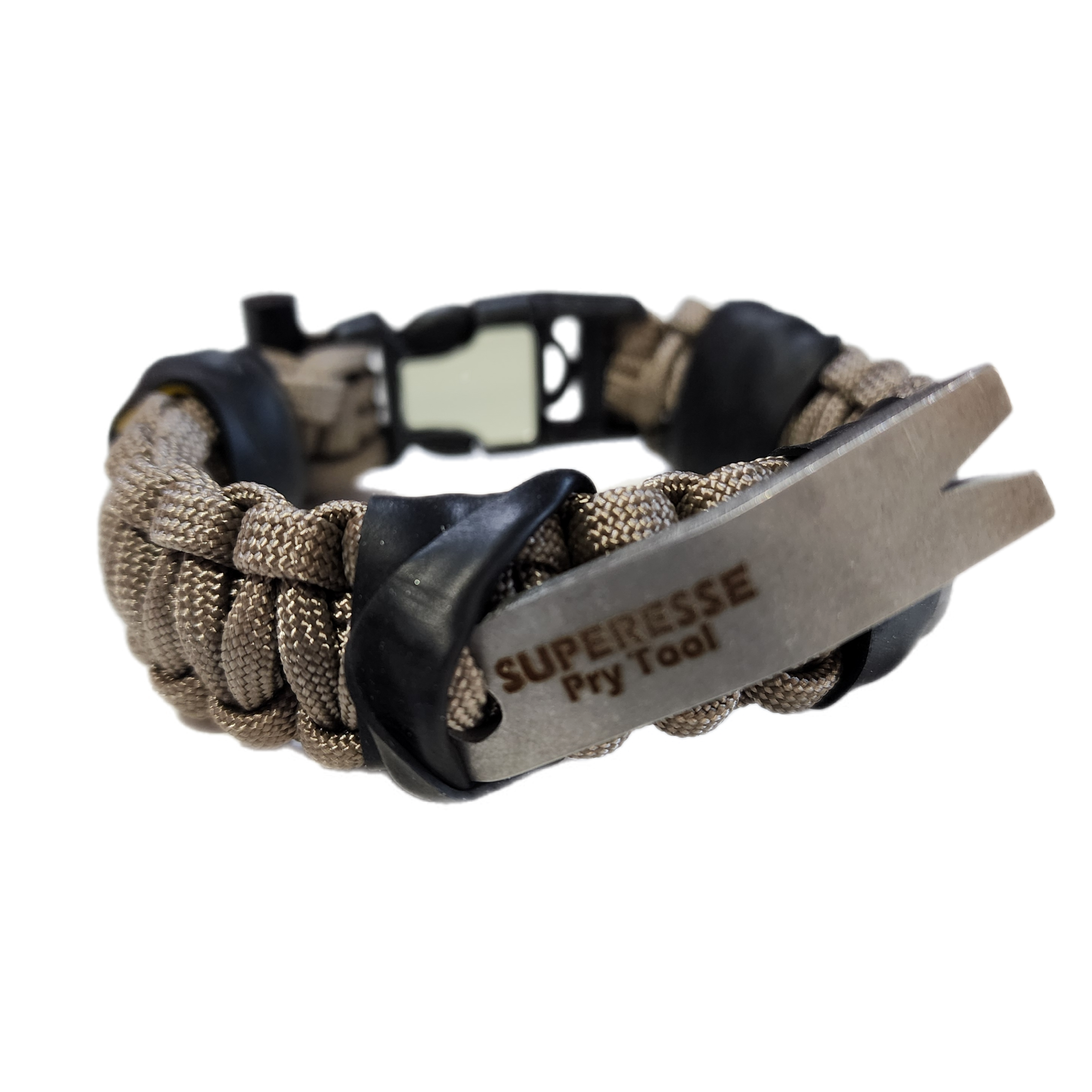 Urban Carry Strap - EDC Bracelet with Pry Bar, Firestarter, Kevlar Saw and Cuff Key or LED Flashlight.